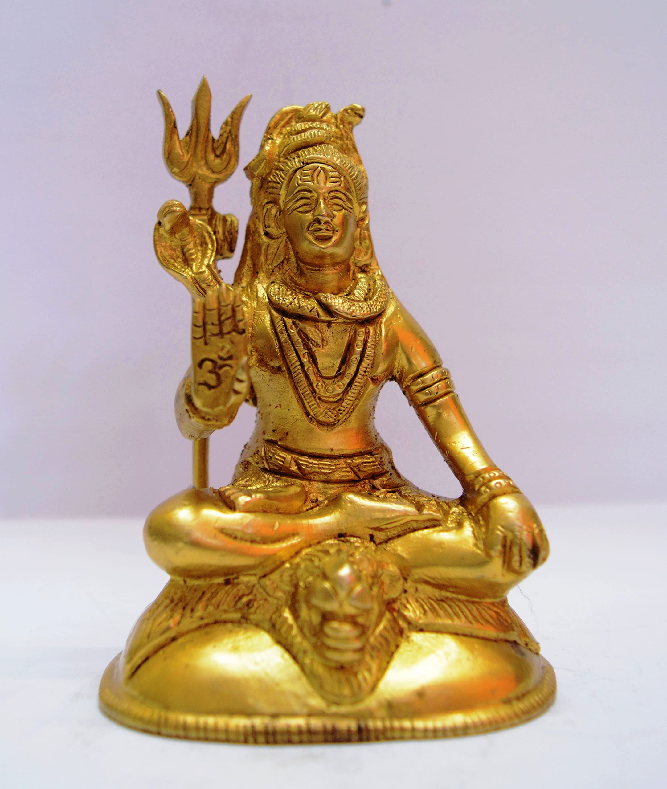 Buy Brass Shiva Statue with trishul Blessing Mahadev Statue in Sitting