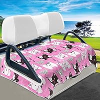 Vista 18 de YOKYHOM Fundas de asiento de carrito de golf, manta de toalla de asiento de carrito de golf de estilo clásico que mantiene el asiento cómodo