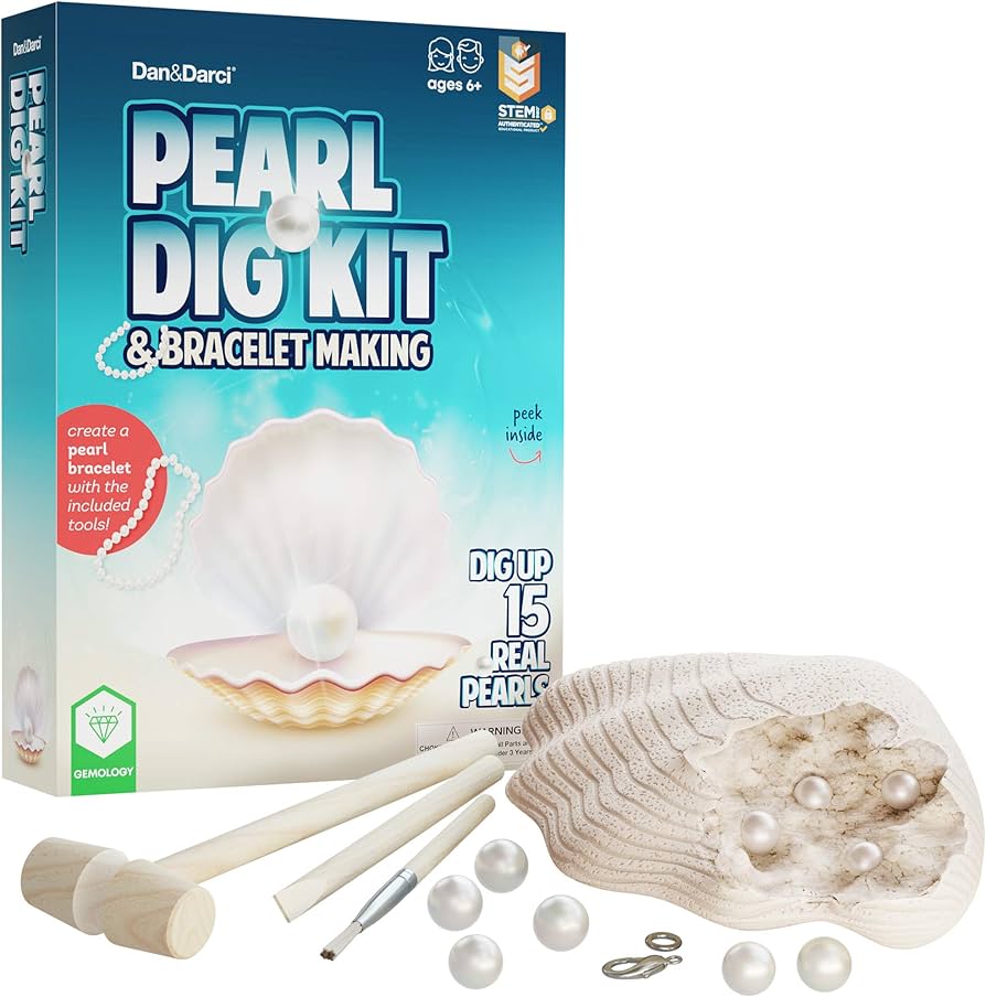 Amazon.com: Dan&Darci Real Pearl Mining Kit & Bracelet Making Kit