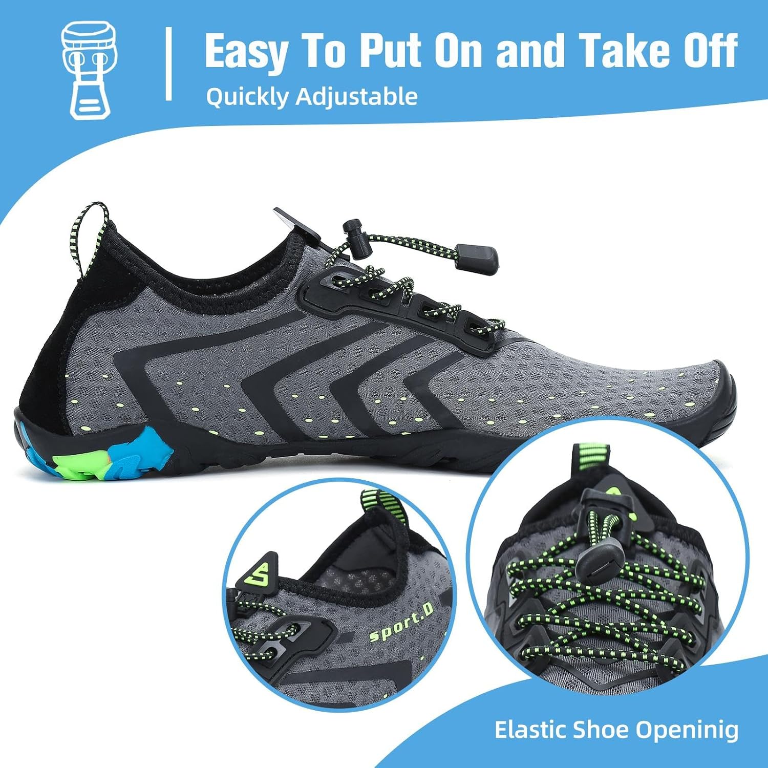 Mishansha Water Shoes for Women Men Barefoot Beach Shoe Quick Dry Aqua Swim Socks for Surfing Yoga Size 4.5-15 Women/3-13.5 Men - Image 6