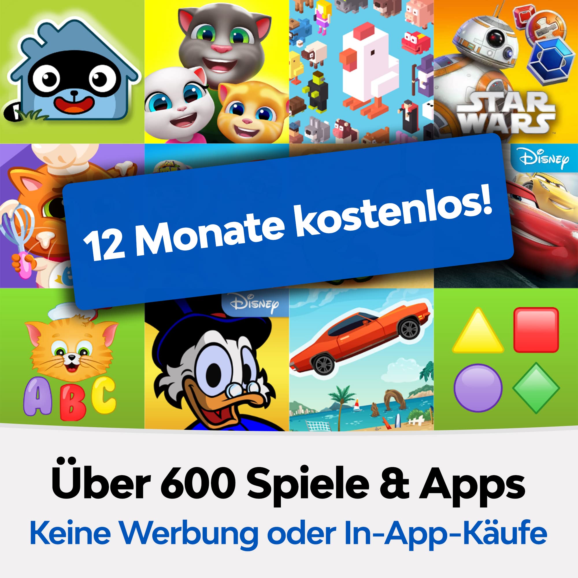 Pebble Gear Disney Kinder Tablet - offiziell izenziertes Toy Story Kids-Tablet mit Hülle, kindersichere Kontrollfunktionen, 7 Zoll, 500+ Spiele, Disney Apps & E-Books, TÜV-Süd geprüft