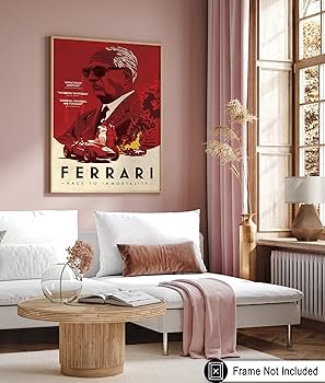 80年代 ビンテージ フェラーリ アートポスター 額縁付 旧車 レトロ 当時物 80年代 ビンテージ フェラーリ アートポスター 額縁付 旧車 レトロ