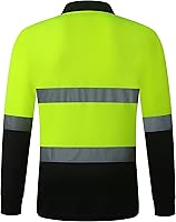 Vista 5 de Camisa de seguridad para hombre, camiseta reflectante de alta visibilidad, de secado rápido, transpirable, suave
