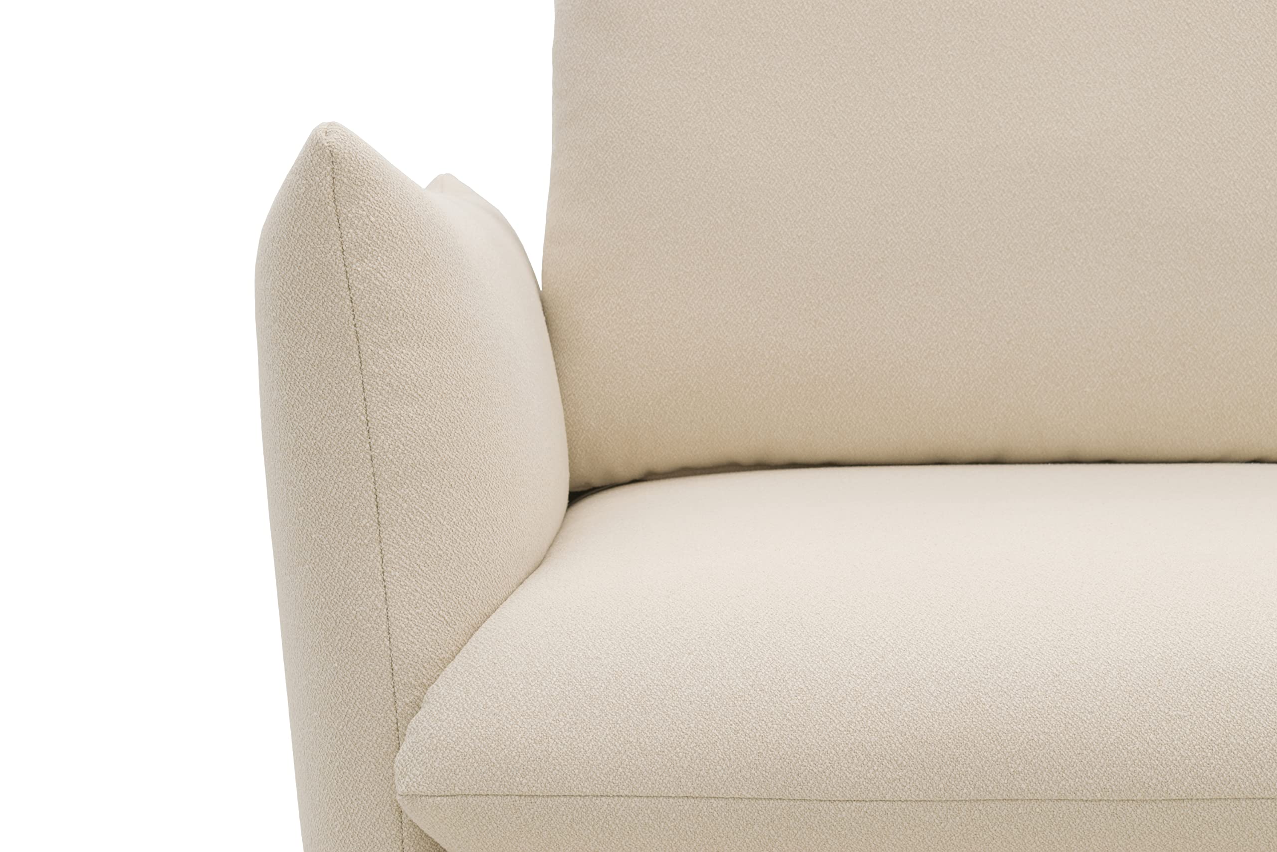 DOMO. collection Sessel Cloud Box, Armsessel mit Schlaffunktion und Boxspringfederung, Schlafsessel, Boxspringsessel, Polstersessel, 120 x 97 x 100 cm (BxTxH), Creme
