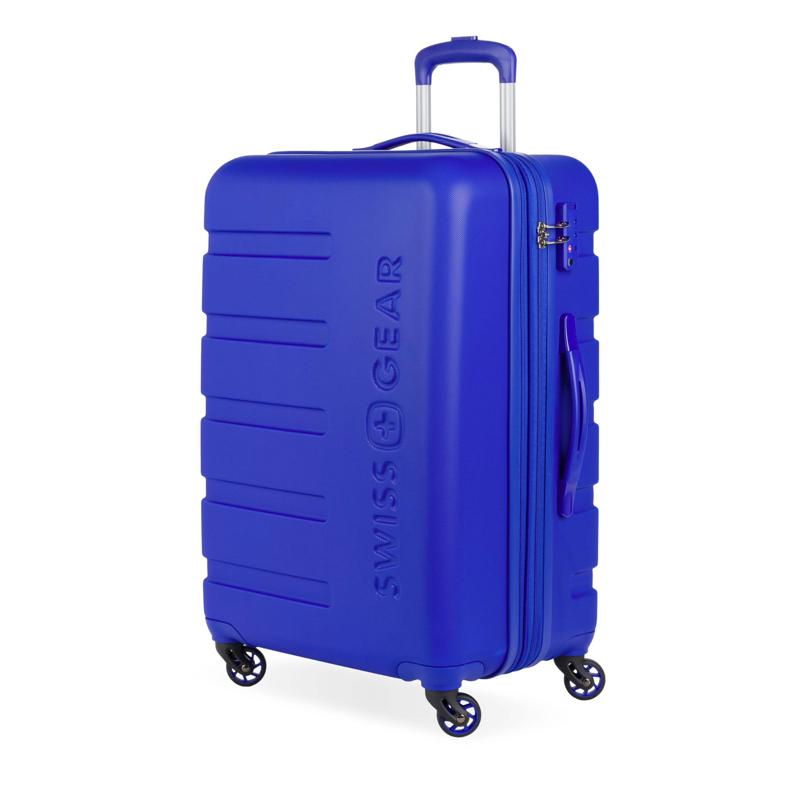 SwissGear 7366 Signature Hardside Expandable Luggage with Spinner Wheels, TSA Lock, Cobalt, Checked-Medium 23-Inch