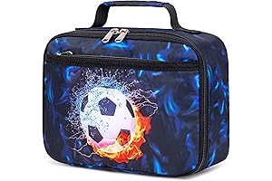 LEDAOU Soccer Lunch Bag for Kids