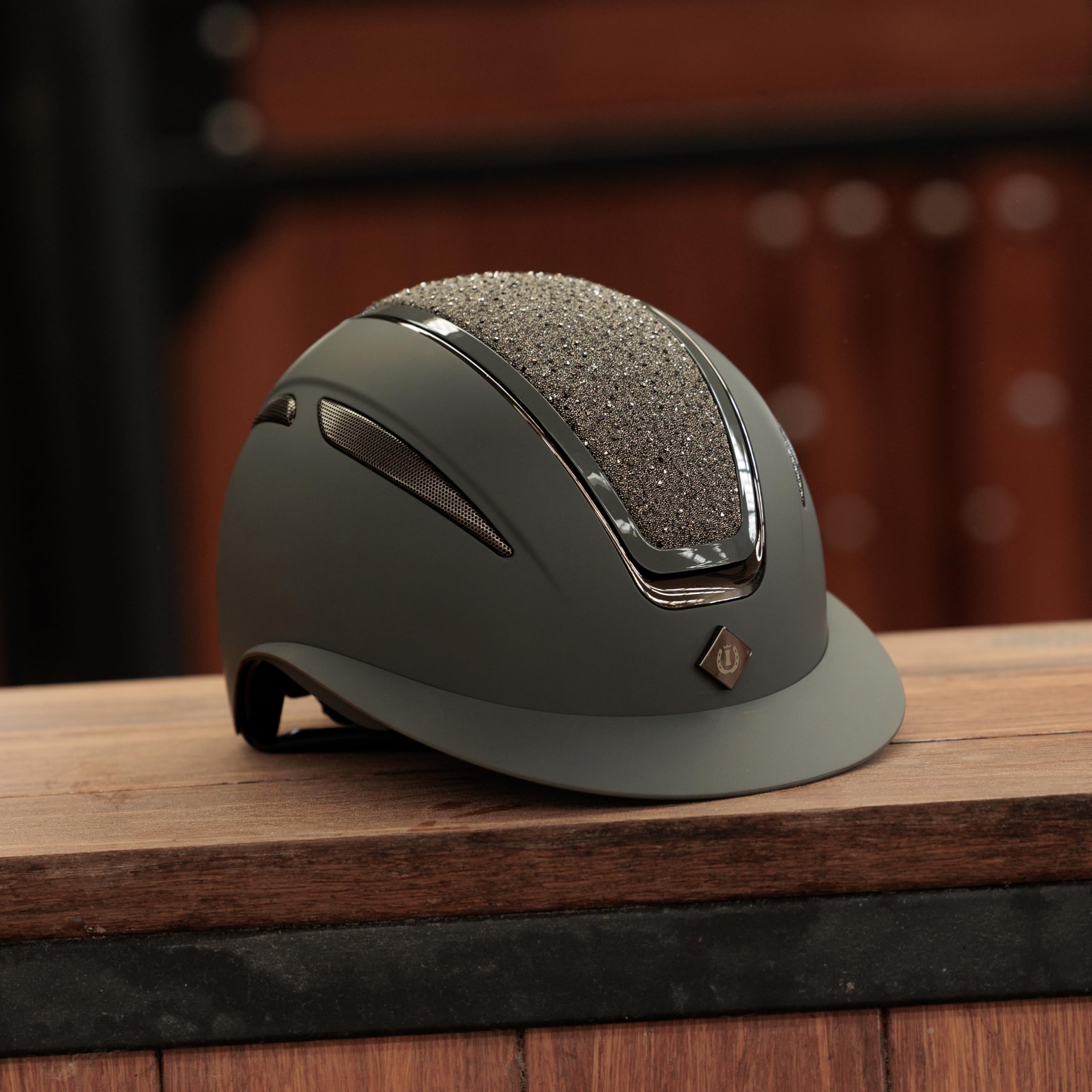 Imperial Riding IRHOlania Deluxe Big Visor - Casco de equitación Unisex para Adultos, Color Gris, Talla M
