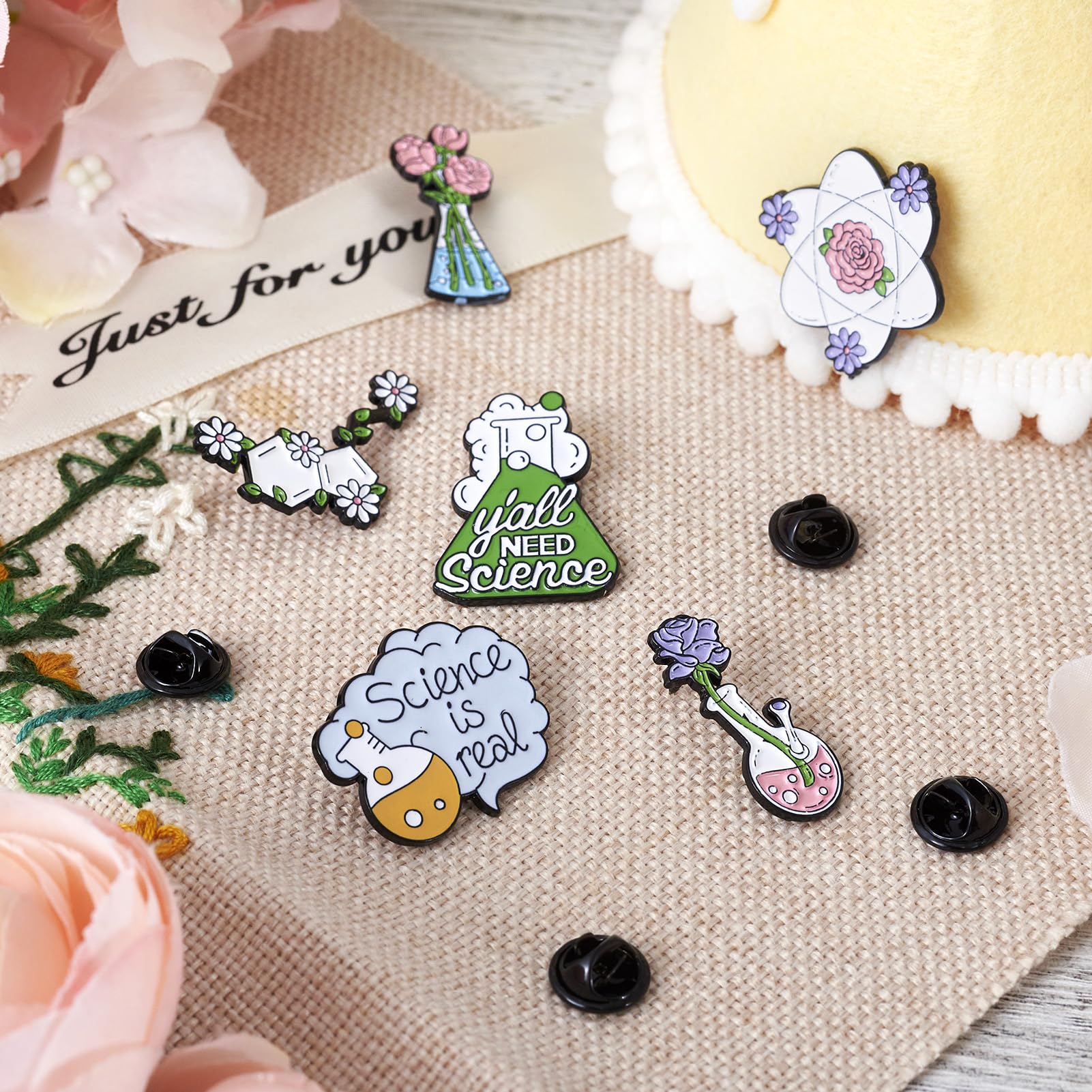 Pandahall Alloy Enamel Brooches Lapel Pin Set