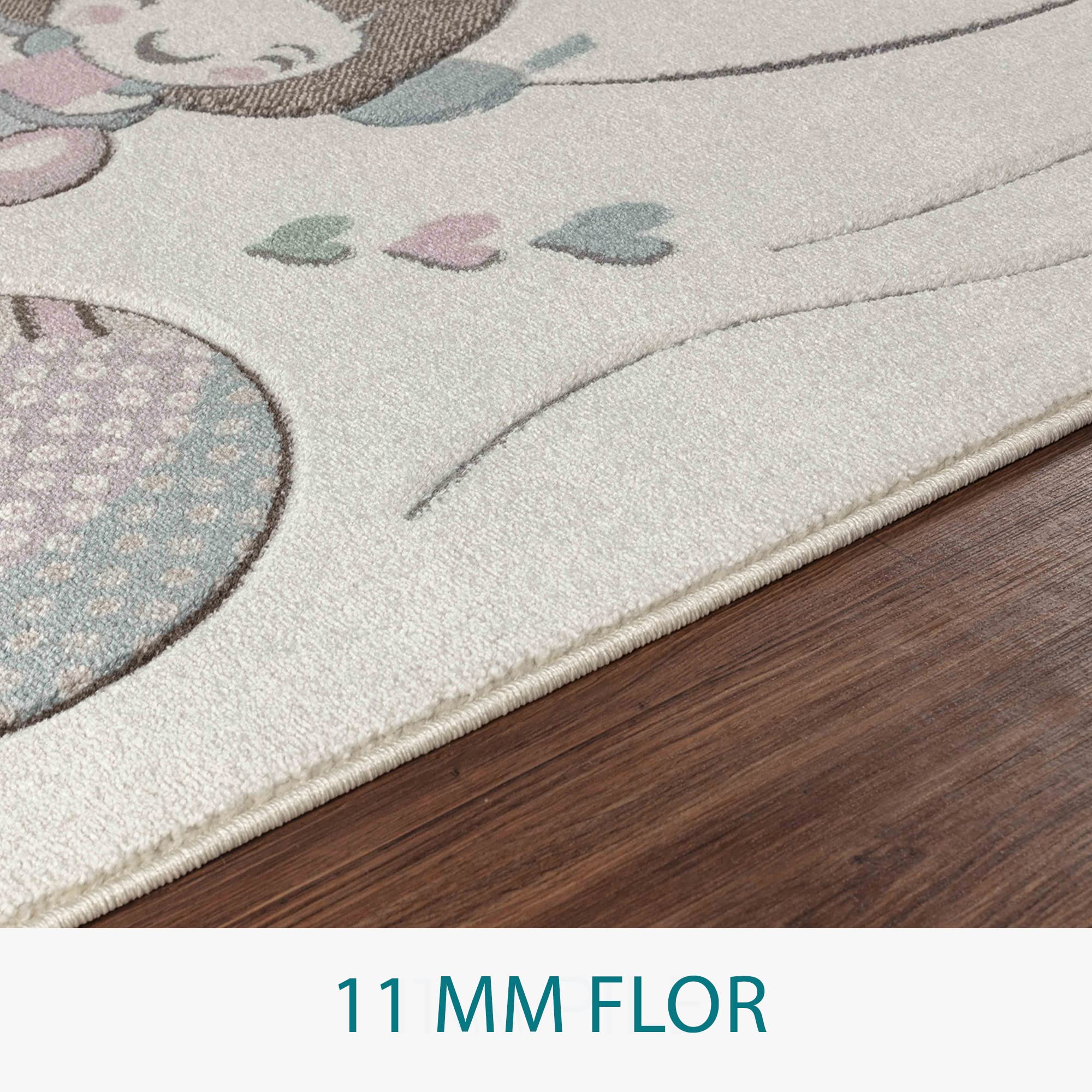 Tappeto Bambini Con Stelle – 120x170 Cm, Colori Crema E Blu, Morbido, Lavabile, Per Cameretta O Sala Giochi