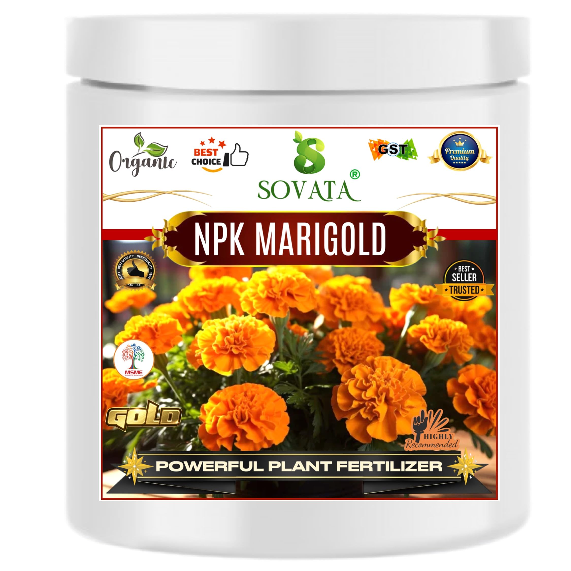 NPK Marigold, Essential Powerful Organic Fertilizer for fast Growth and Heavy Flowering of Marigold Plants. (400 gm)-image-28
