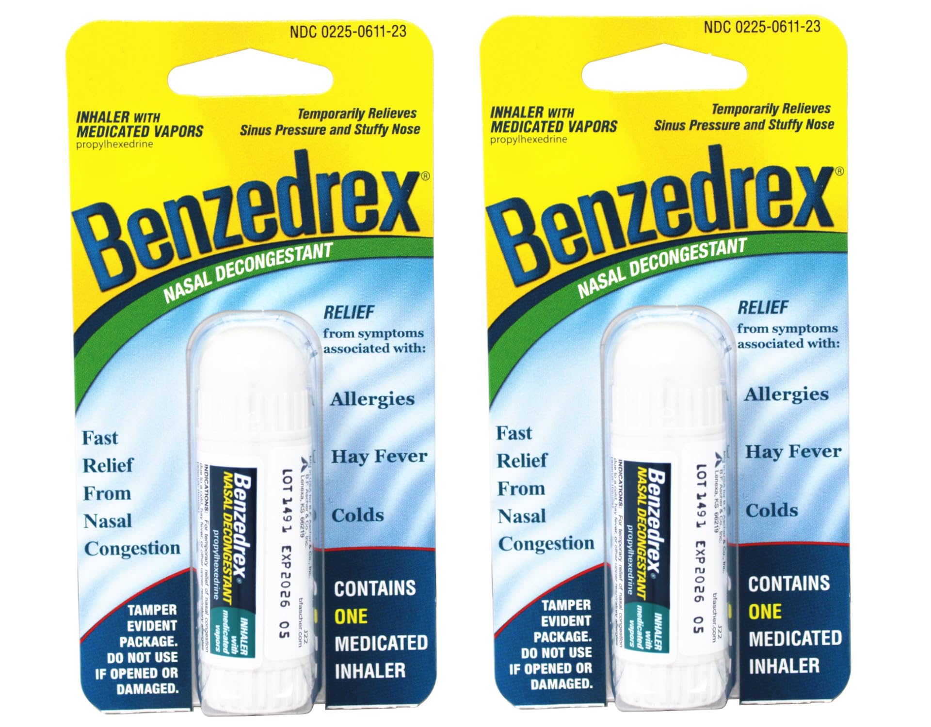 Benzedrex Nasal Decongestant, Pack of 2