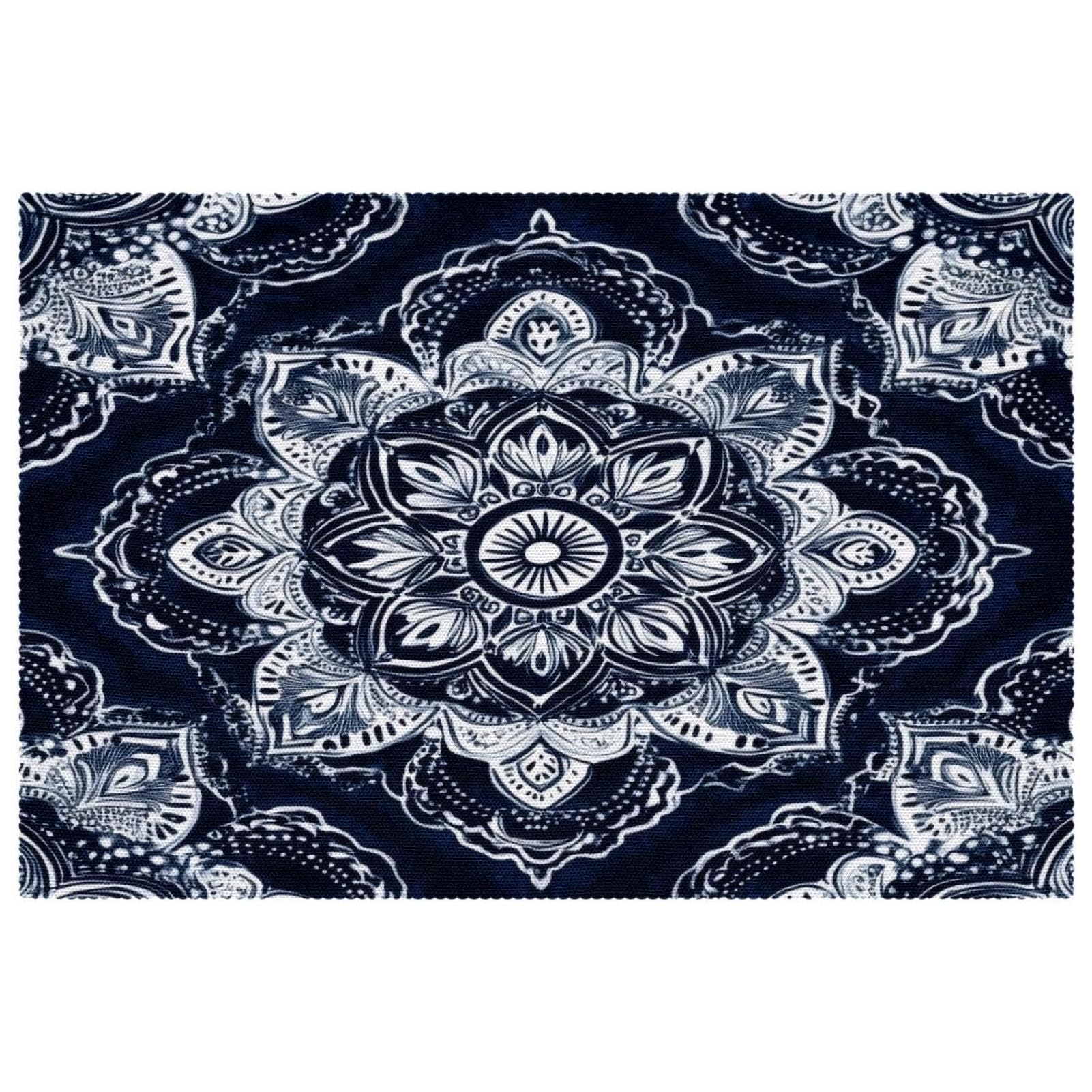 Sets de table mandala résistant à la chaleur et lavable