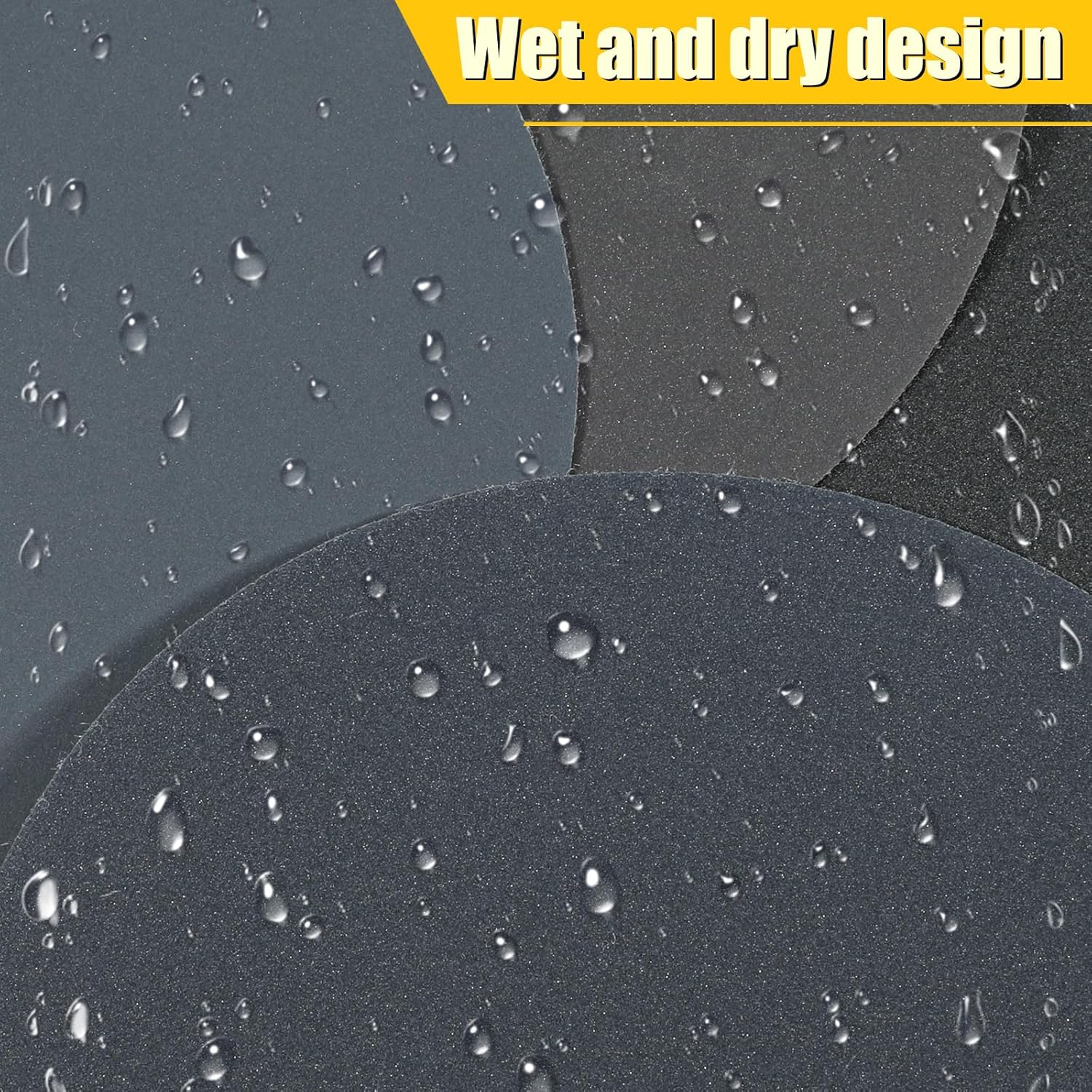 54 PCS 5 inch Water Grit Sandpaper, Wet Dry Sanding Discs Kit, with Hook and Loop Foam Backing Pad, 400 to 5000 Grits, Drill Sanding Angle Grinder Attachments for Wood Metal Polishing