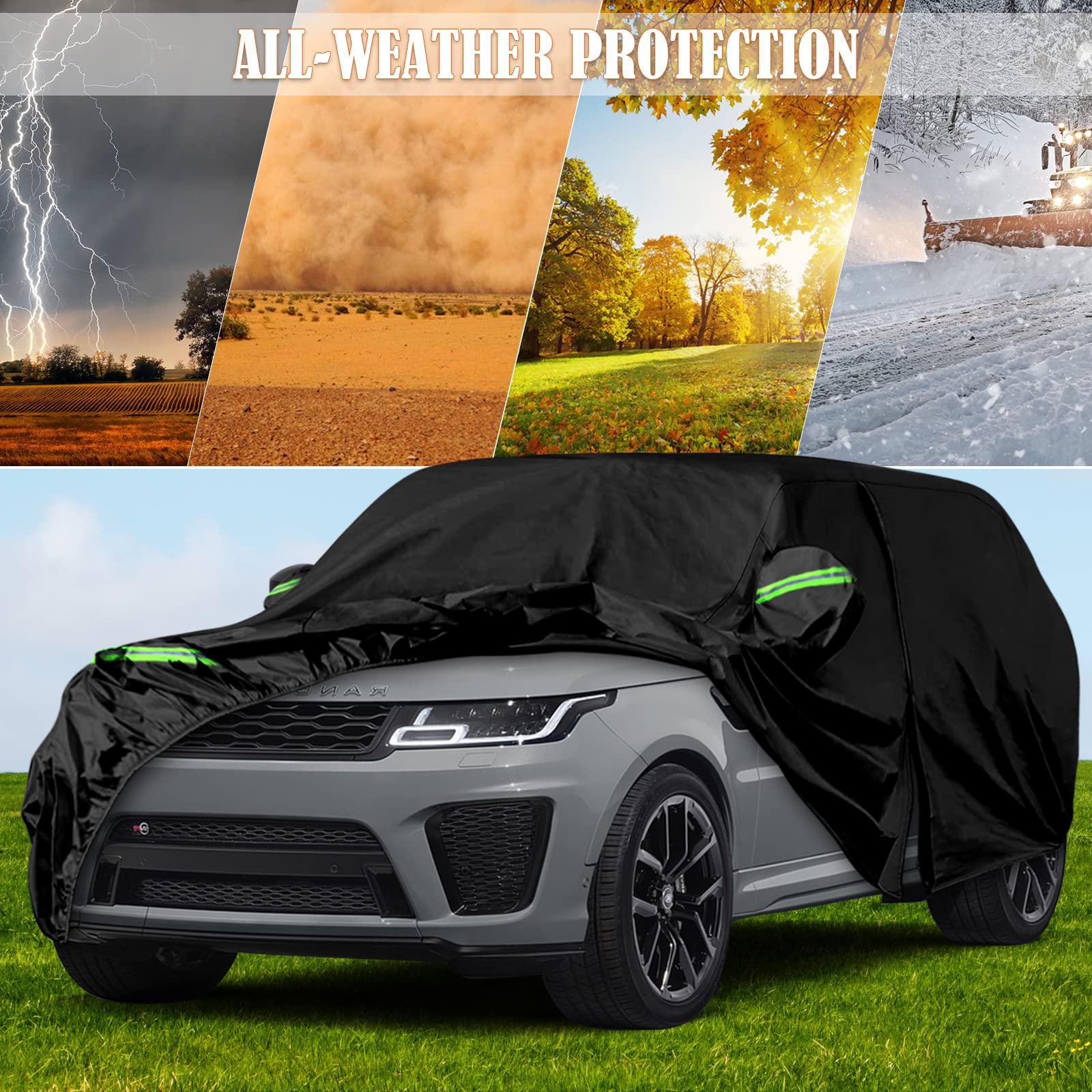 Housse Voiture Extérieur Remplacement pour Land Rover Range Rover Sport 2005-2025, Bâche Voiture Étanche Respirante Complète Housse Anti Soleil Neige avec Porte à glissière