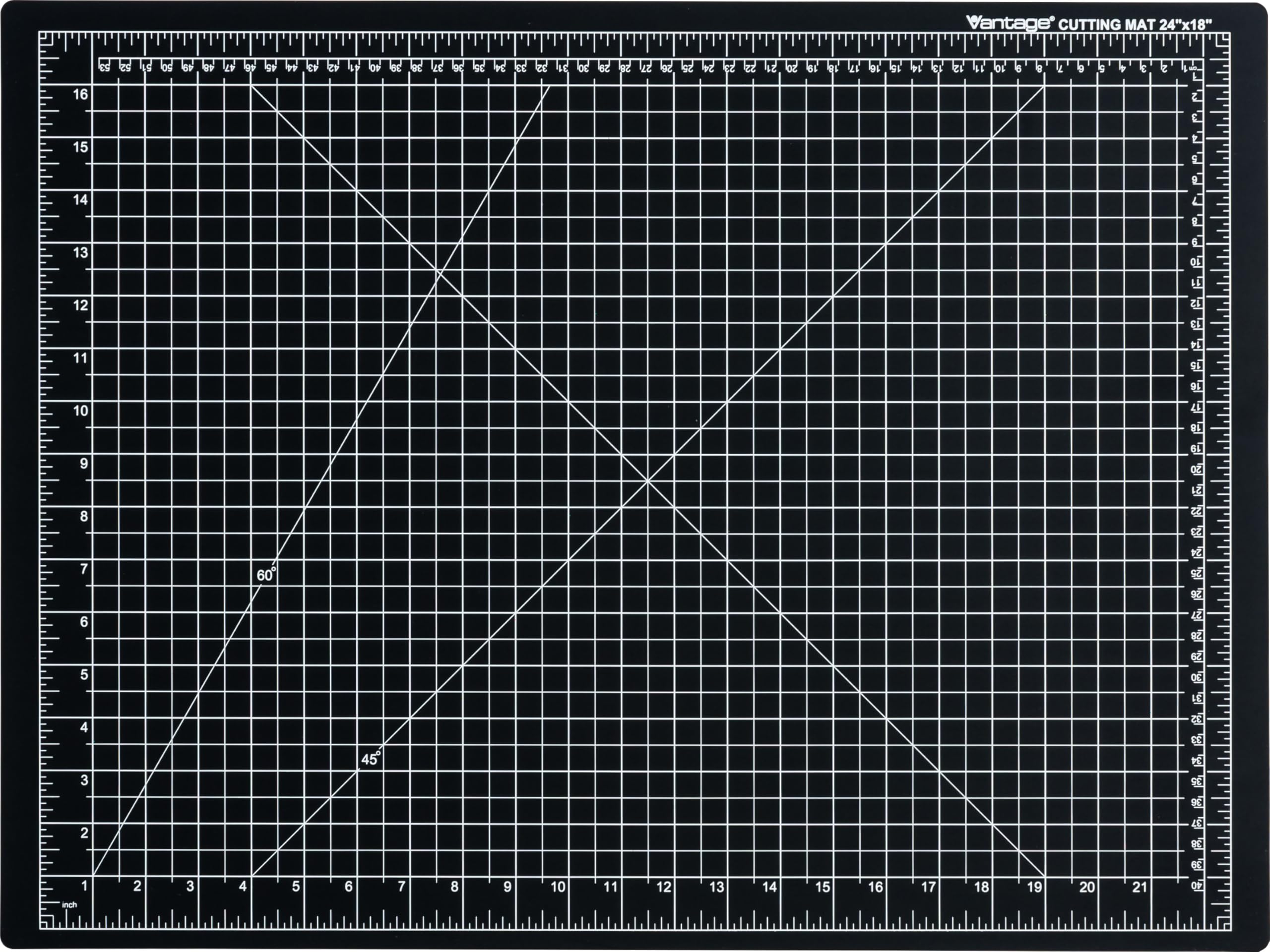 Premium 18 x 24" Vantage Self-Healing Cutting Mat-Black 10672"