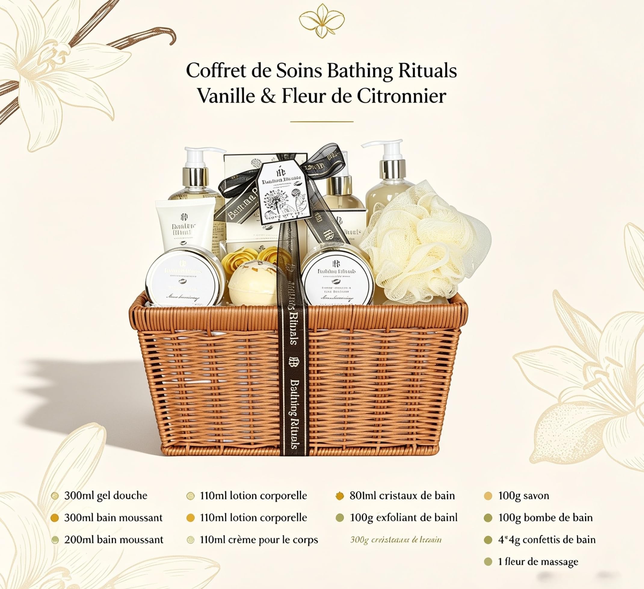 GLOSS ! Zestaw do kąpieli BATHING – zestaw prezentowy na Boże Narodzenie – pomysł na prezent na urodziny, nauczyciela, walentynki, Dzień Matki – Wellness i relaks - MANDARIN & GRAPEFRUIT