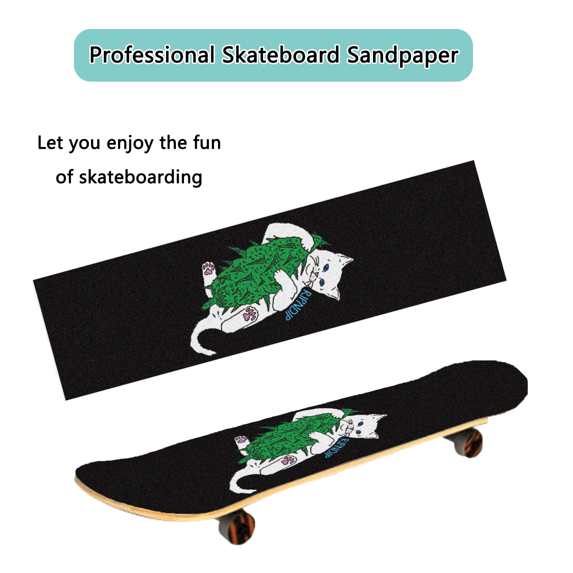 duoyif Taśma Grip Tape, do deskorolek, Longboard, Griptape – Anti-Air-Bubble, wodoszczelna, antypoślizgowa, odporna na zużycie, 84 x 23 cm