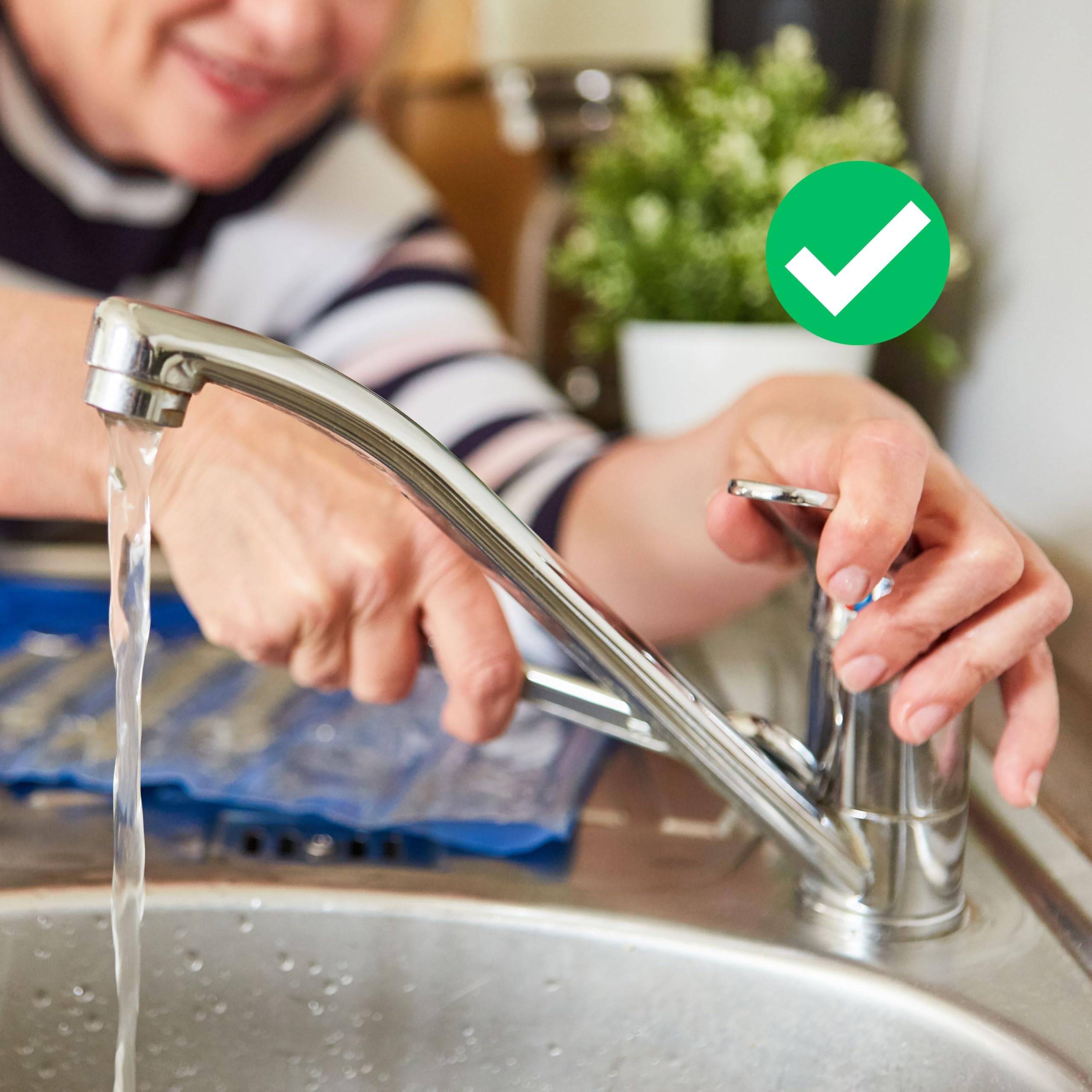 Rinforzo per lavello, 2 pezzi, bianco, in ABS, misura standard con foro interno Ø 36,5 mm, stabilizzatore per lavelli in acciaio inox a parete sottile