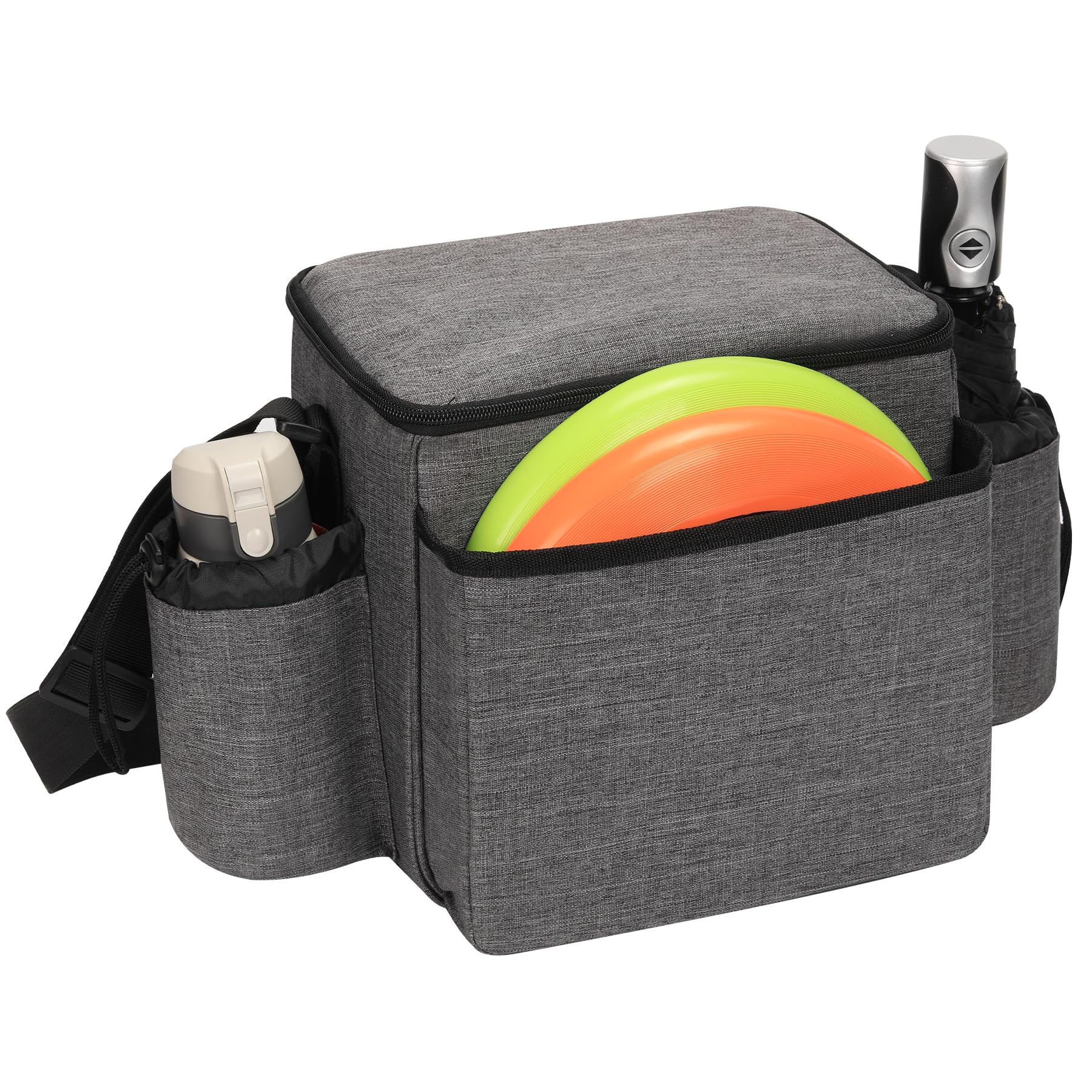 CLEKEGBAG Disc Golf Bag with Adjustable Straps, Large Capacity, Water Bottle Holder - Durable and Lightweight