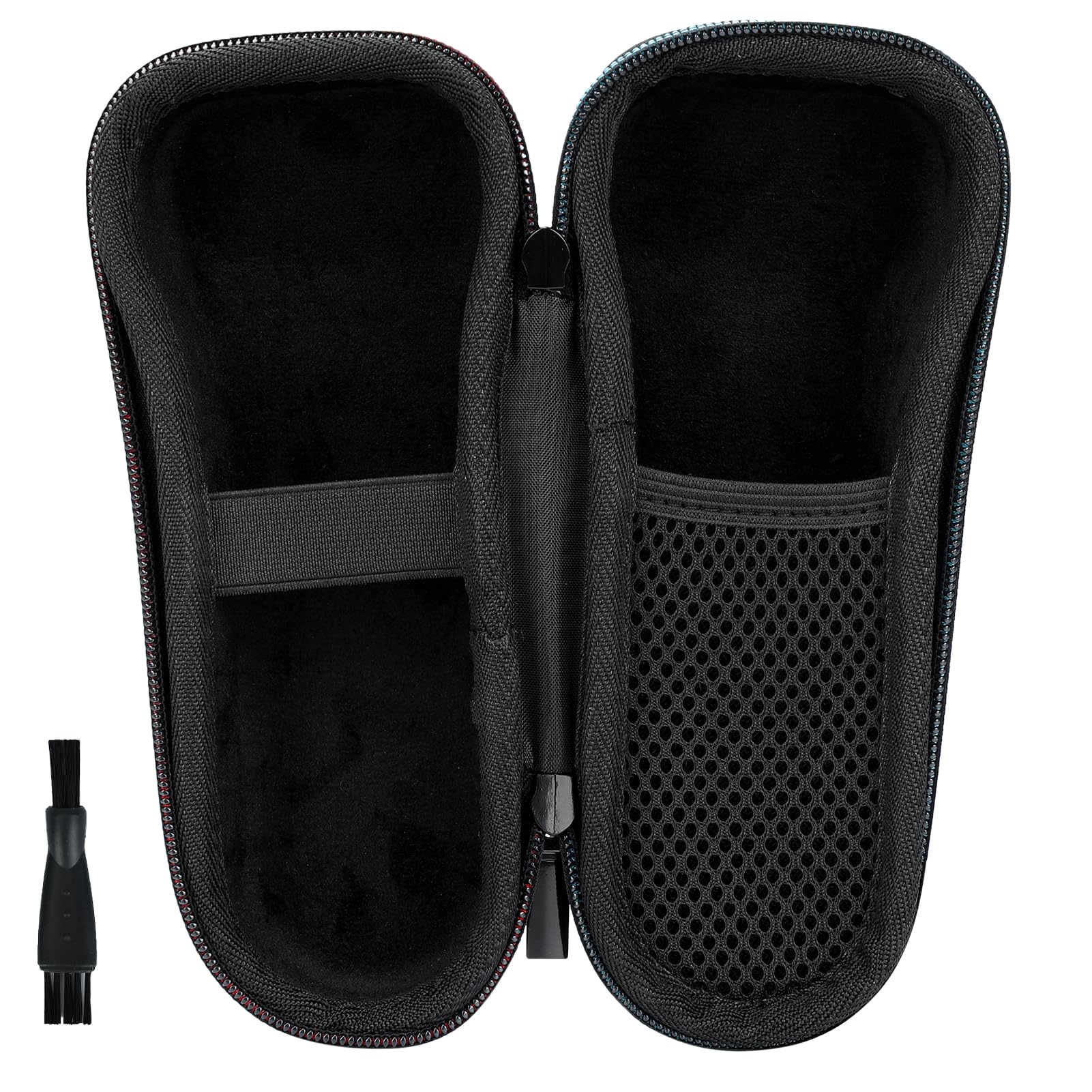 Funda de viaje para afeitadora Braun Series 3/3S/5/5S/7/7S/9/9S/9 Pro, funda de afeitar de viaje, funda rígida de EVA para viajes, funda de transporte rígida para recortadora y afeitadora, Negro