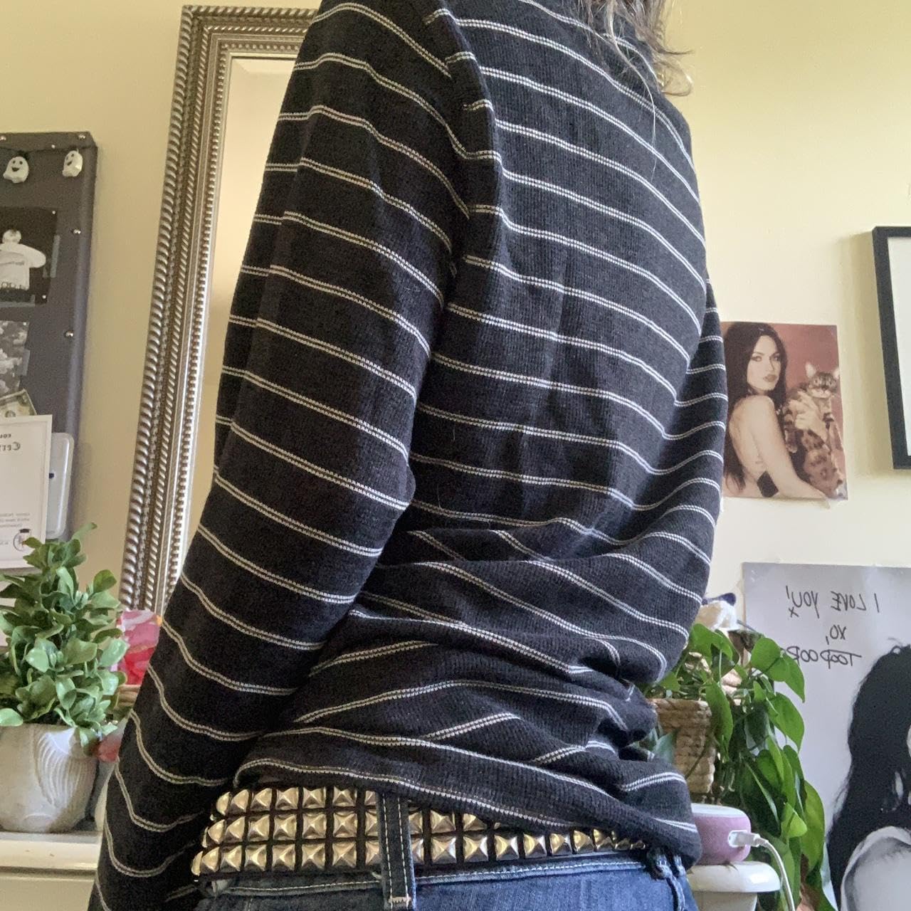 Women Harajuku Oversize Striped Long Sleeve Shirts Y2K Color Block Loose Fit Tops Fall Vintage Streetwear T-Shirt - Image 4