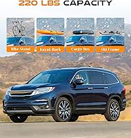 Vista 4 de Snailfly - Barras transversales de techo para Honda Pilot 2016-2022 con rieles laterales, fácil de instalar y desmontar, 220 lbs de aluminio