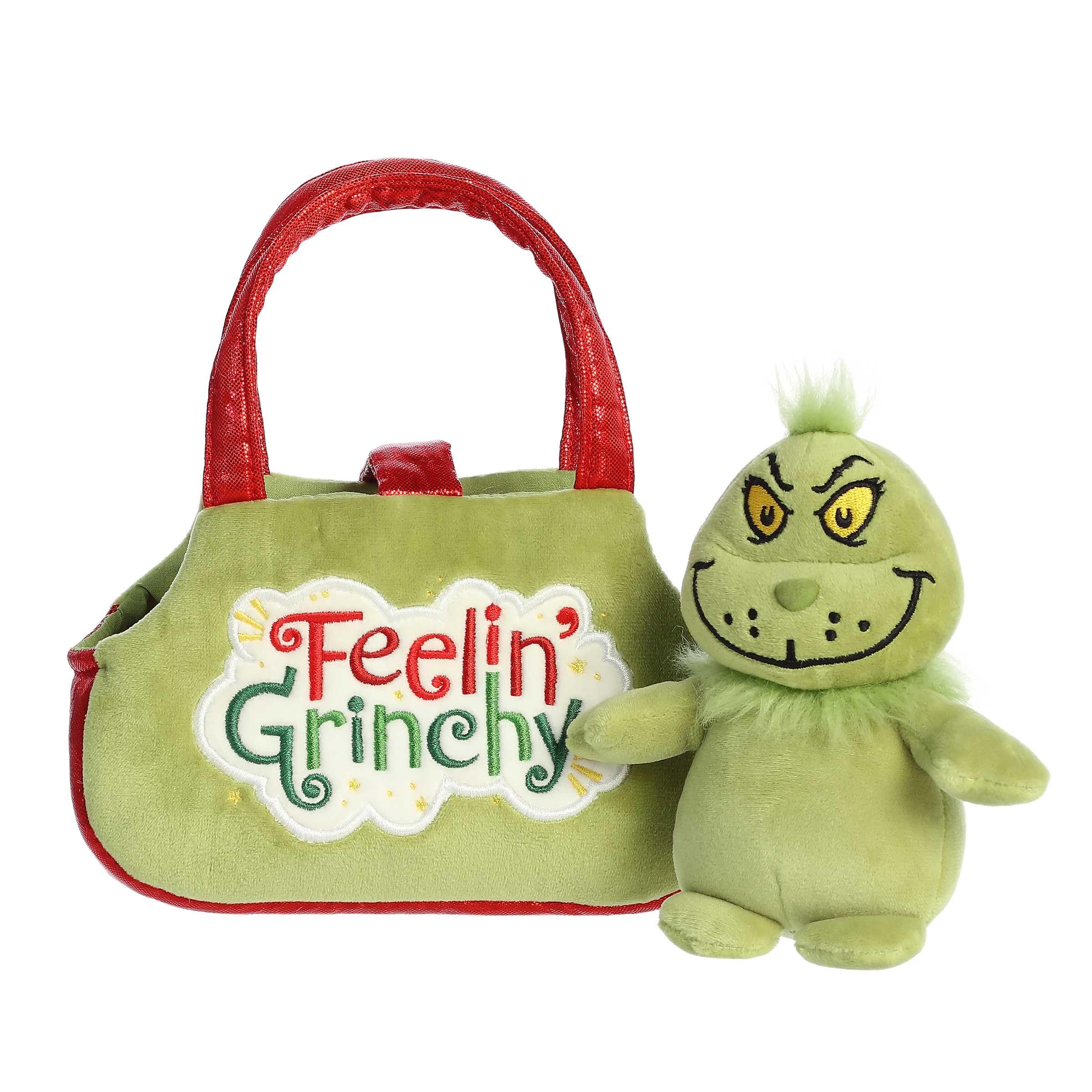 Aurora Whimsical Dr. Seuss Fancy Pals Feeling Grinchy Stuffed Animal - Magical Storytelling - Literary Inspiration - Green 8 Inches