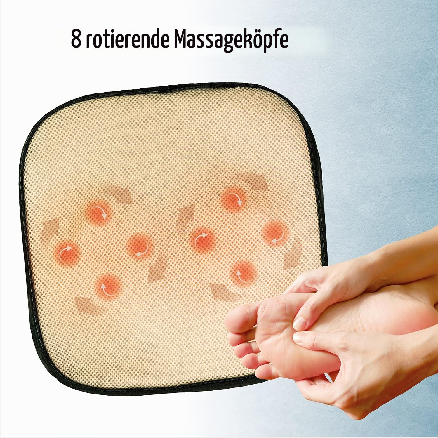 Prorelax Shiatsu-Massagerät, Massage von Nacken bis Fuß, Mit zuschaltbarer Wärme-Funktion, Abnehmbarer waschbarer Fußsack, Druckpunktmassage mit umschaltbarer Drehrichtung