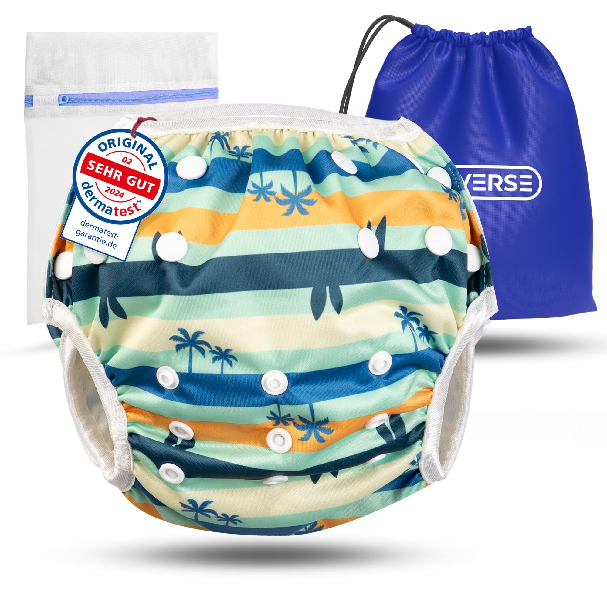 KIDVERSE Schwimmwindel Baby 0-3 Jahre - Schwimmwindeln wiederverwendbar