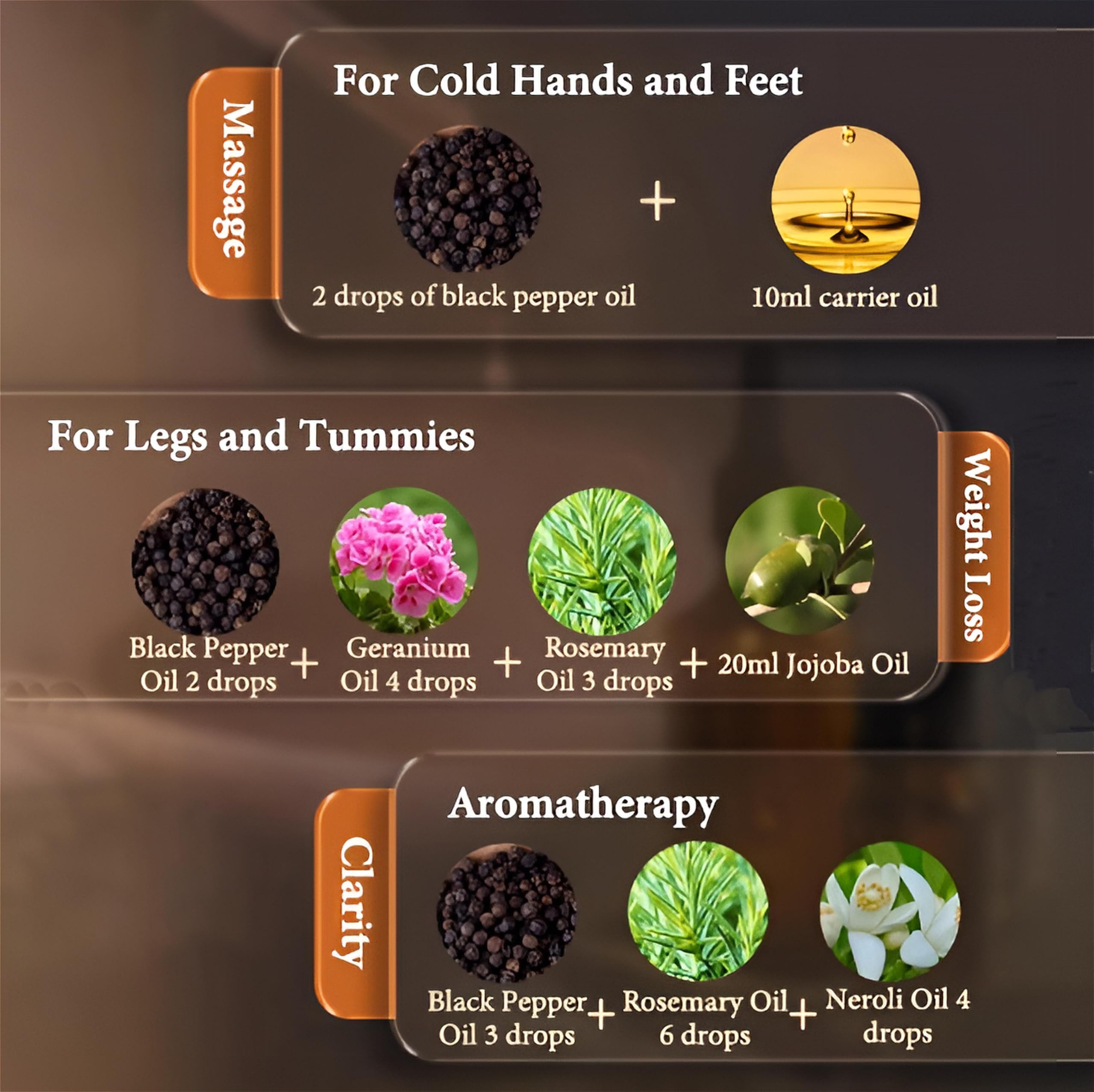 100% reines ätherisches Öl aus schwarzem Pfeffer für Aromatherapie, Diffusoren, Hautpflege, Kerzenseifenherstellung, Massage, hochwertiges organisches Öl aus schwarzem Pfeffer(500ml)