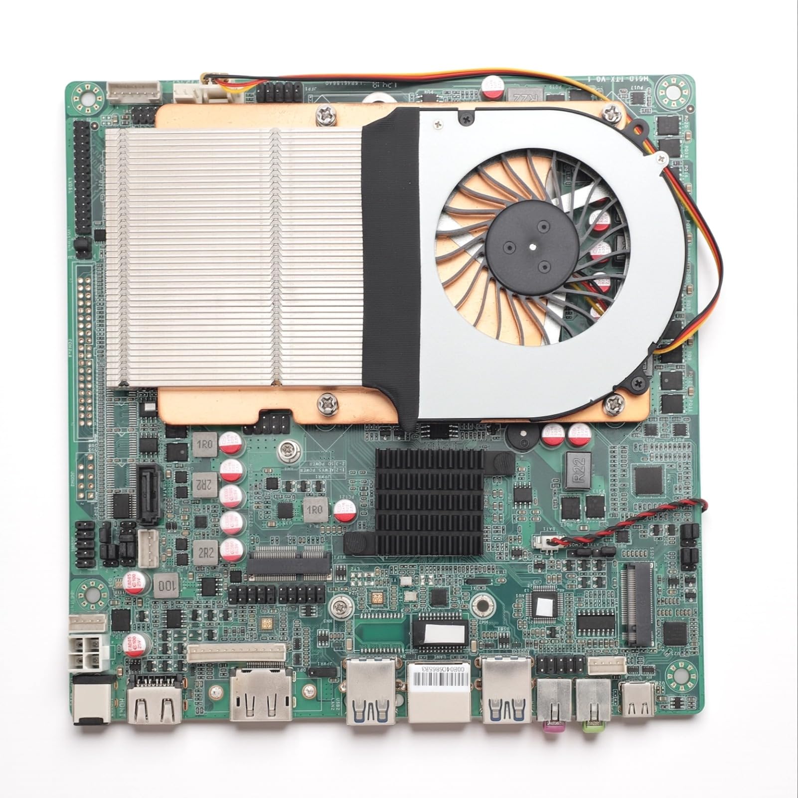 Scheda Madre ITX, Doppio DDR4 64GB RAM USB 3.0 Slot M.2 Ad Alta velocità, con Radiatore in Rame Ultra Sottile e Connettori di Alimentazione ATX, per Processore LGA1700 PC HTPC