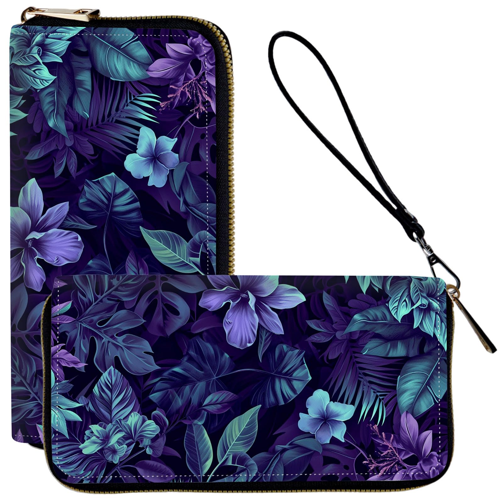 ACWDMKH Ladies Wallet,Clutch Purses for Women Wallets Leather Credit Card Holder for Women Wristlet Slim Small Cute with Zipper,Thin RFID Blocking