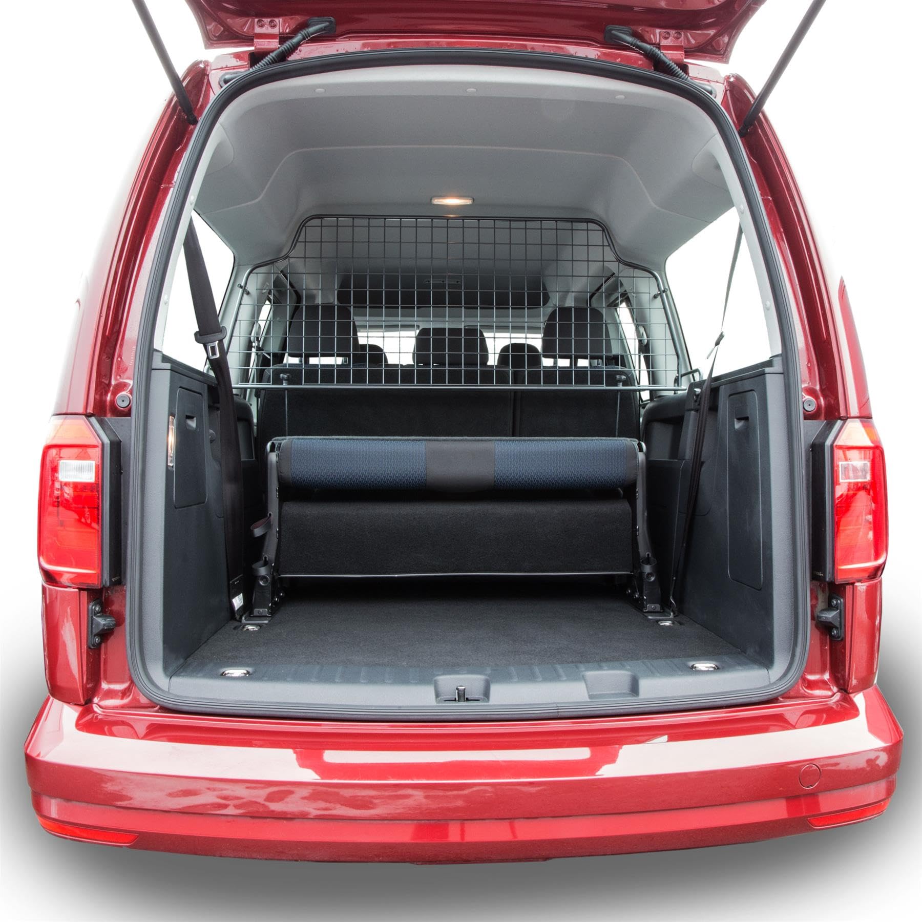 Travall Hundegitter für Volkswagen Caddy 2003-2020, fahrzeugspezifisches Trenngitter für den Kofferraum aus Stahl, passgenau für sicheren Hundetransport