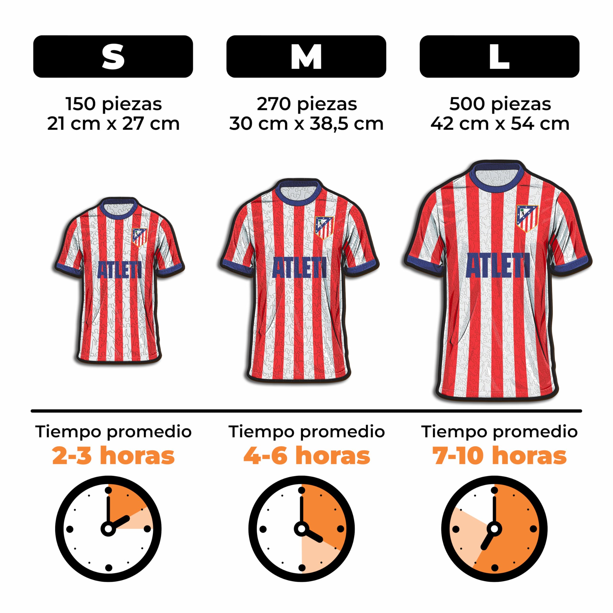 Iconic Puzzles, Atletico Madrid, Jersey, Officially Licensed Wooden Puzzle, 100% Sustainable - Image 4