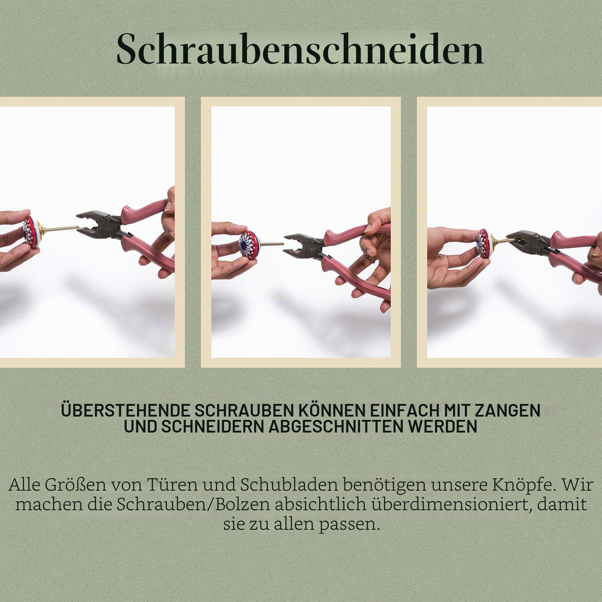 RAJRANG BRINGING RAJASTHAN TO YOU Keramik-Schrankknöpfe, Set mit 20 mehrfarbigen antiken Schubladengriffen, Küchenknauf für Schränke und Schubladen