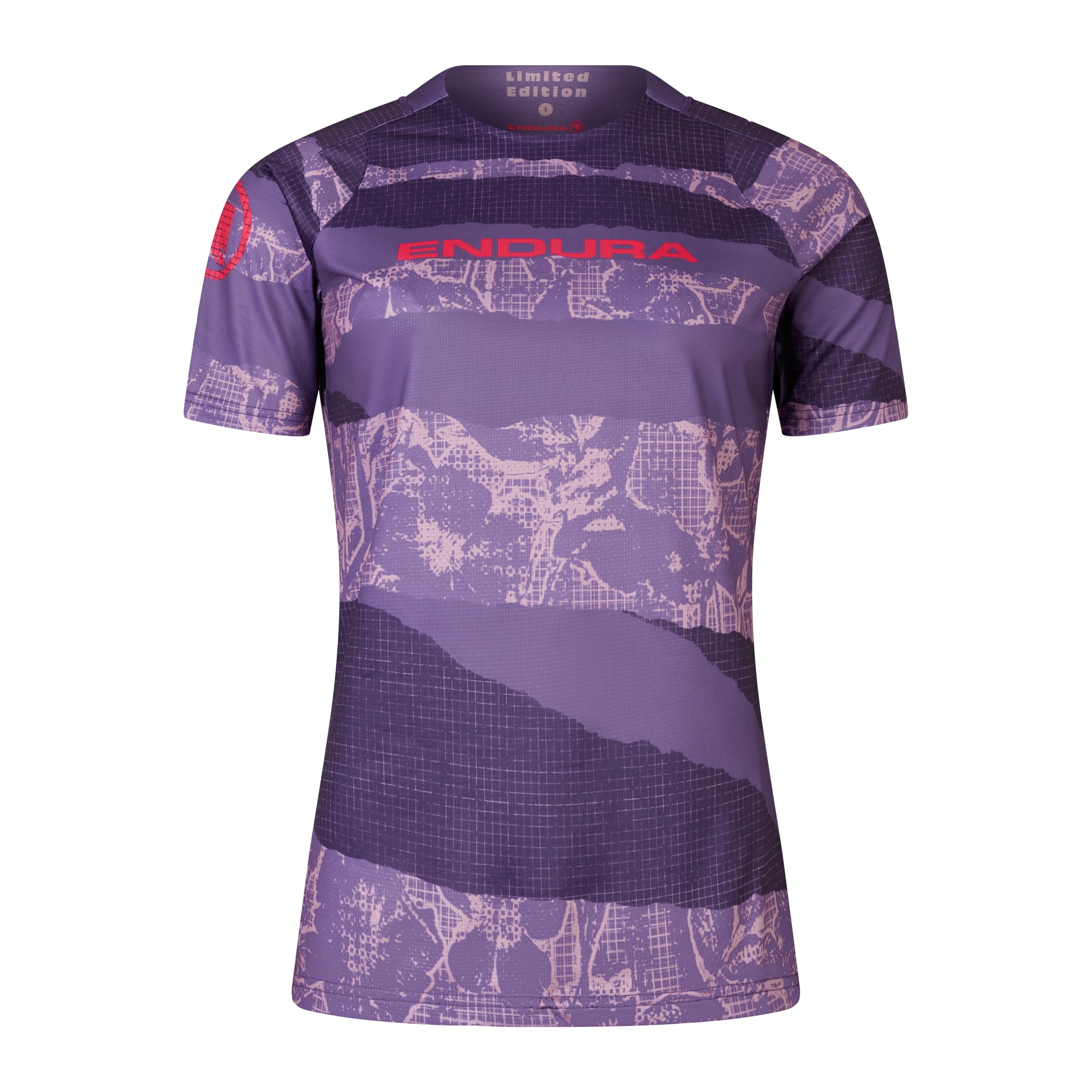 Endura Patchwork Printed Short Sleeve Cycling Tee T-Shirt da Ciclismo a Maniche Corte con Stampa Patchwork Donna