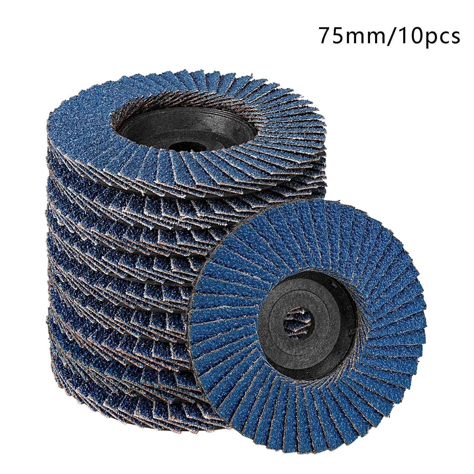 Muela abrasiva Discos de pulido abrasivos giratorios 75 mm, mini rueda lijado láminas planas grano 60 for amoladora angular