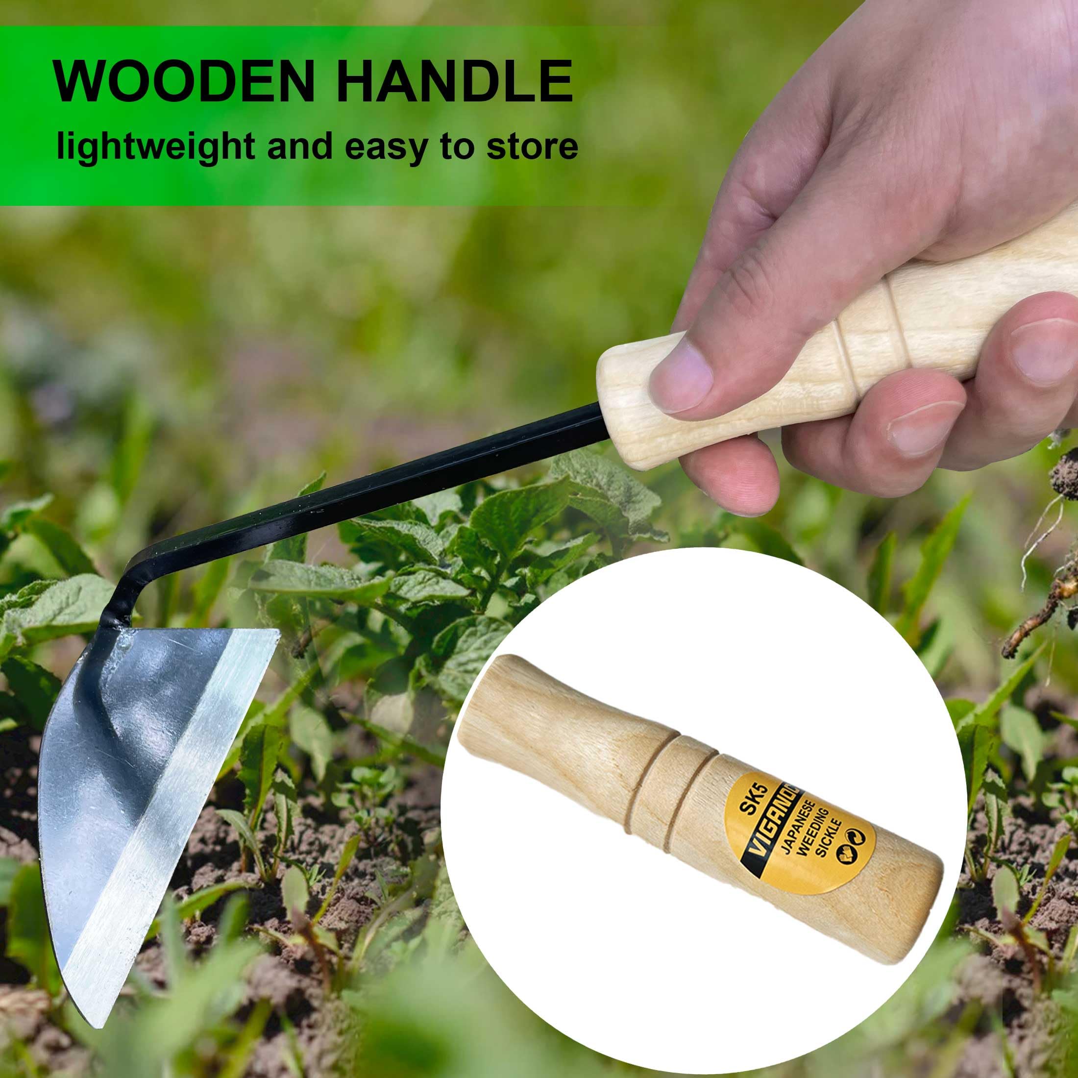 Herramientas japonesas de jardinería de hoja ancha I Hoz de mano de alta calidad