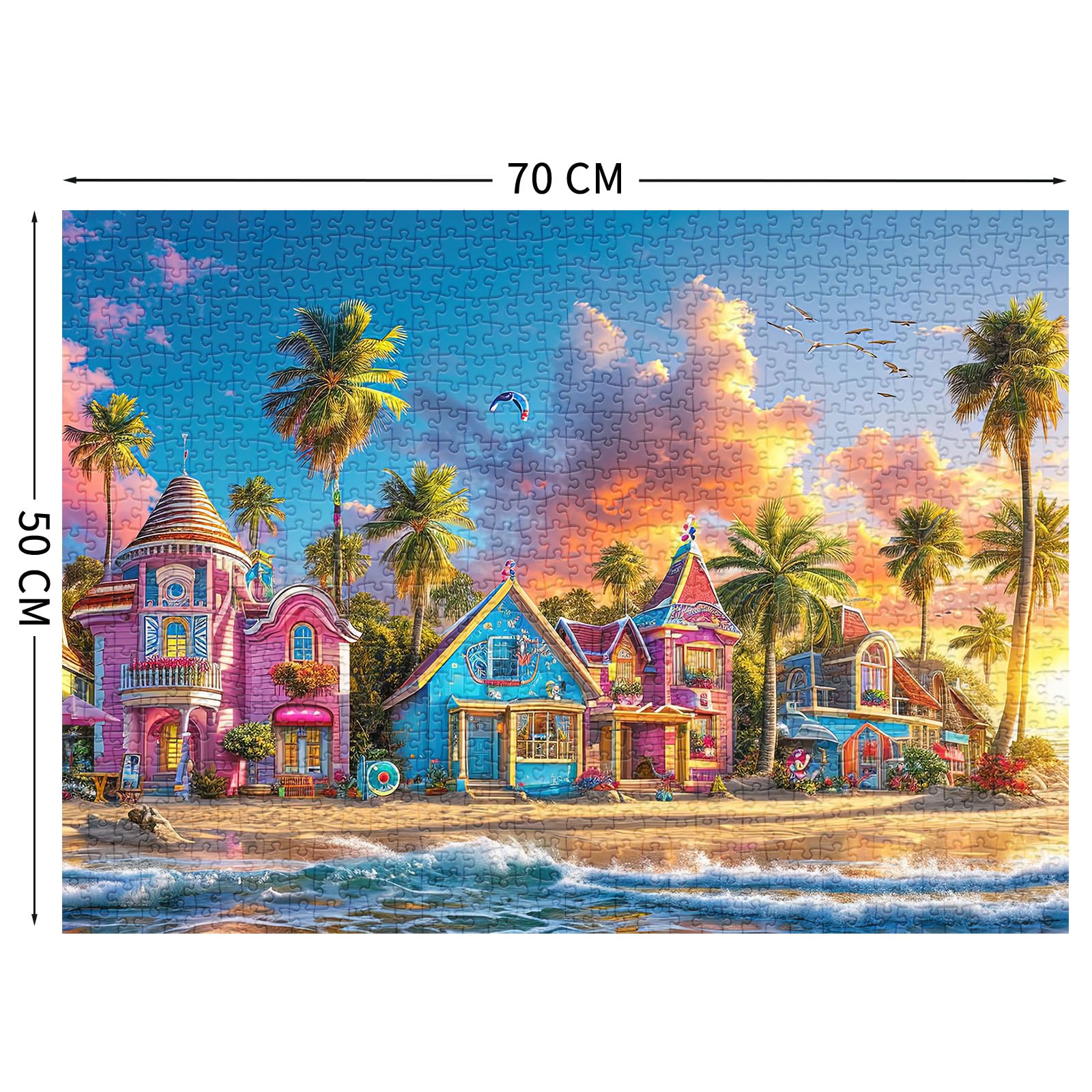 HUADADA Puzzle 1000 Pezzi Per Adulti - Casa Sull'Albero - Poster Incluso (70x50 Cm)