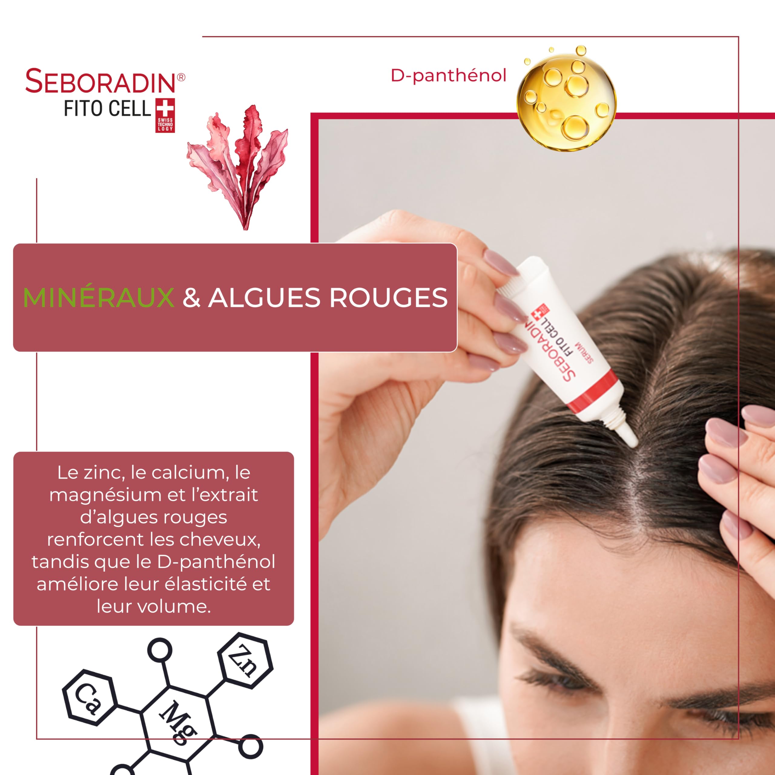 Seboradin, Sérum Fitocell anti-chute, garantissant la croissance des cheveux, cellules souches de technologie suisse Phytocelltec™ Malus Domestica, pour hommes et femmes