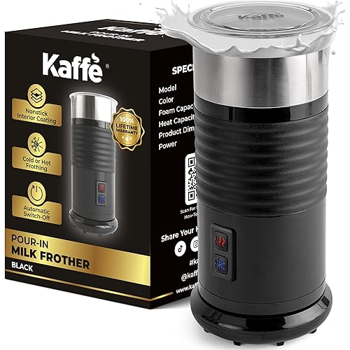 Kaffe 4-in-1 Electric Milk Frother & Steamer (4oz) - Non