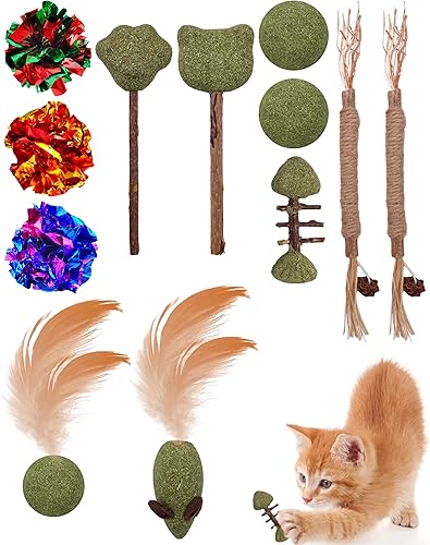 Miniatura 11 de PET SHOW 20 bolas rebotadoras interactivas de 1.2 pulgadas para gatos de interior, regalo de cumpleaños, bola de goma colorida con alta elasticidad