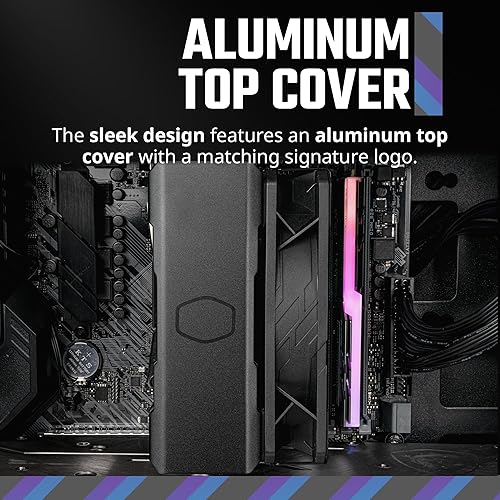 Miniatura 23 de Cooler Master Enfriador de aire de CPU Hyper 212 RGB Black Edition, ventilador SF120R RGB, 4 tubos de calor CD 2.0, negro metálico anodizado, aletas