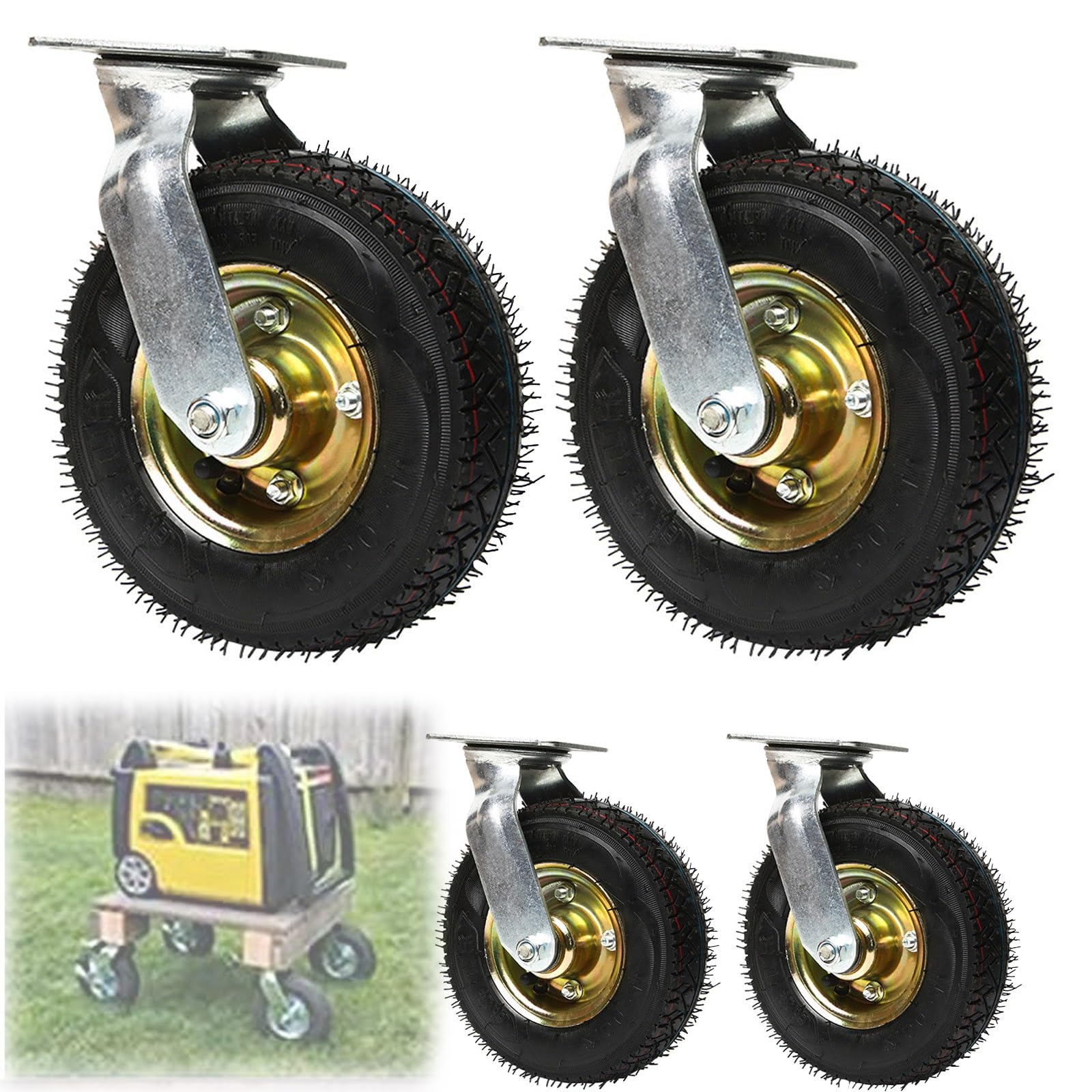 Roulette pivotante pneumatique silencieuse pour déplacer facilement vos meubles lourds