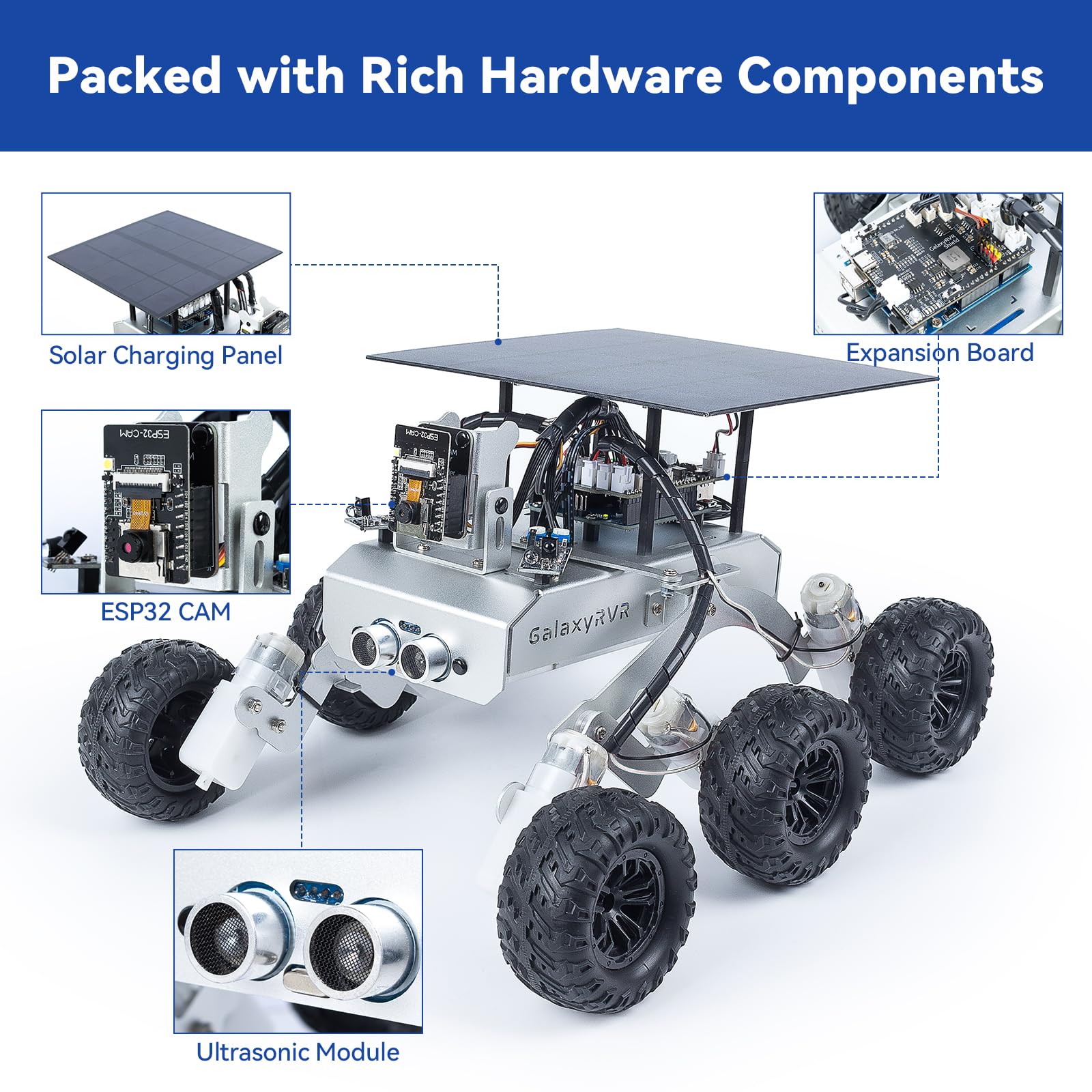 ホビーラジコン SunFounder GalaxyRVR SunFounder GalaxyRVR Mars Rover Kit, Smart Video Robot Car Kit