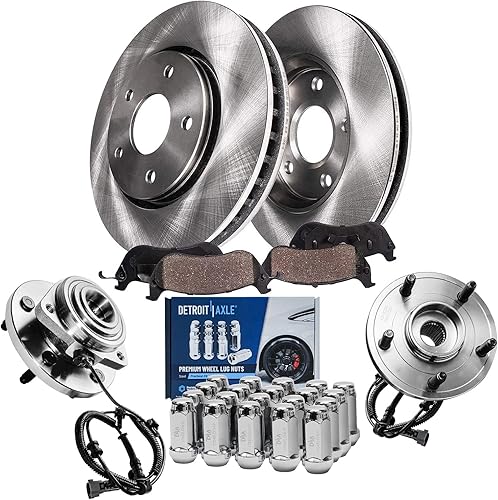 Miniatura 101 de Detroit Axle - Kit de freno trasero para Chevy GMC Suburban Silverado Sierra Yukon XL 1500 Tahoe Escalade 2007-2013 Rotores de freno de disco de