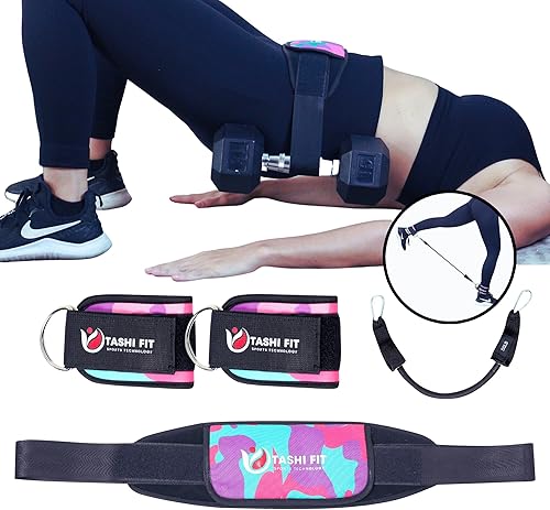 Cinturón de empuje de cadera, correas de tobillo, equipo de entrenamiento de glúteos, cinturón de empuje de cadera para mancuernas, bandas de