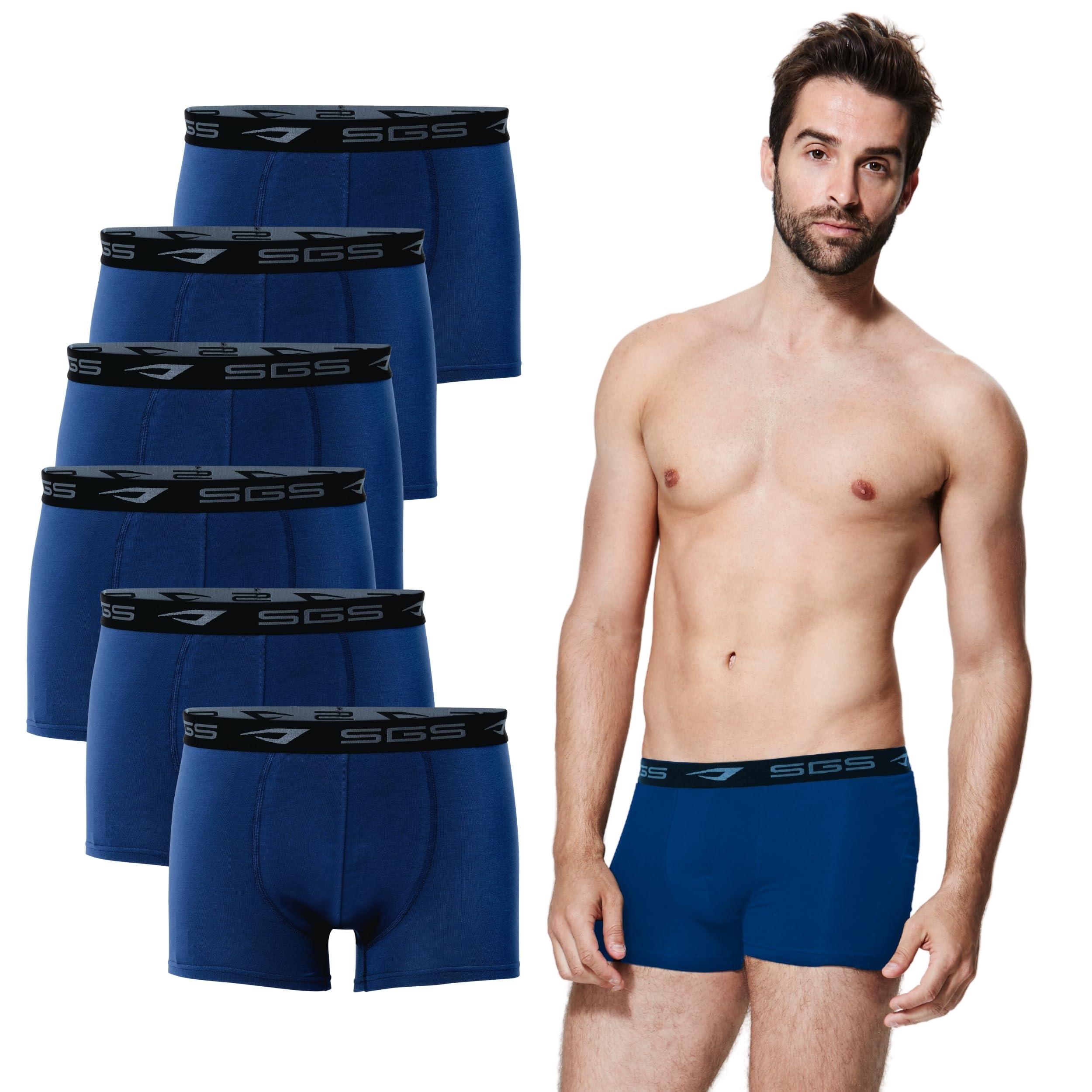 Boxer hombres pack de 6 cómodos para oficina y entrenar 8
