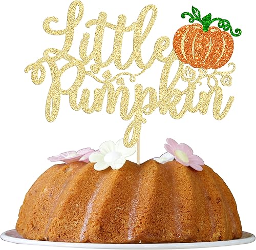 Gyufise Decoración para pastel de calabaza pequeña, decoración de pastel de calabaza, baby shower, decoración de pastel temático de otoño, baby