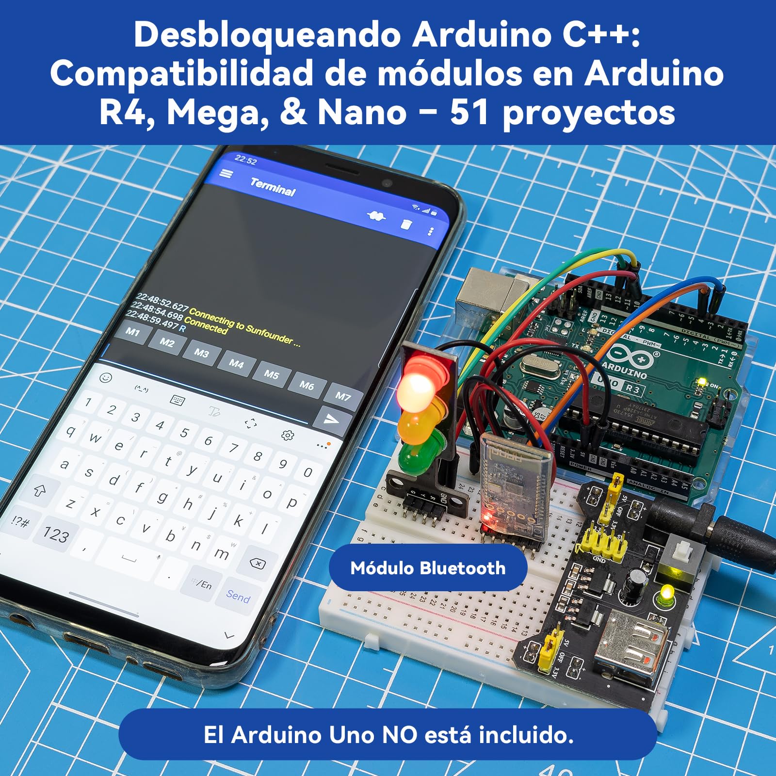 SunFounder Kit de Sensor Universal Compatible con Arduino Mega/R3/R4 Minima/WiFi Nano, Raspberry Pi 5/4B/3B+/Zero 2 W/, Pico W, ESP32, C++, Python, MicroPython, Principiantes e Ingenieros